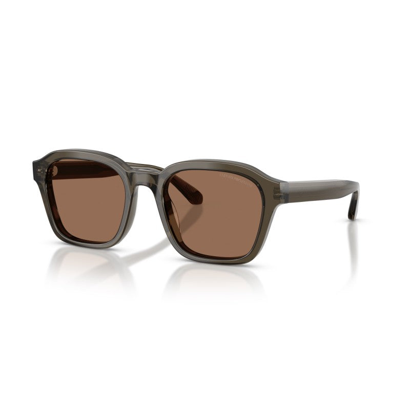 OCCHIALE DA SOLE UOMO | EMPORIO ARMANI EA 4245U - 624973 GRIGIO TRASPARENTE LUCIDO - CALIBRO 54