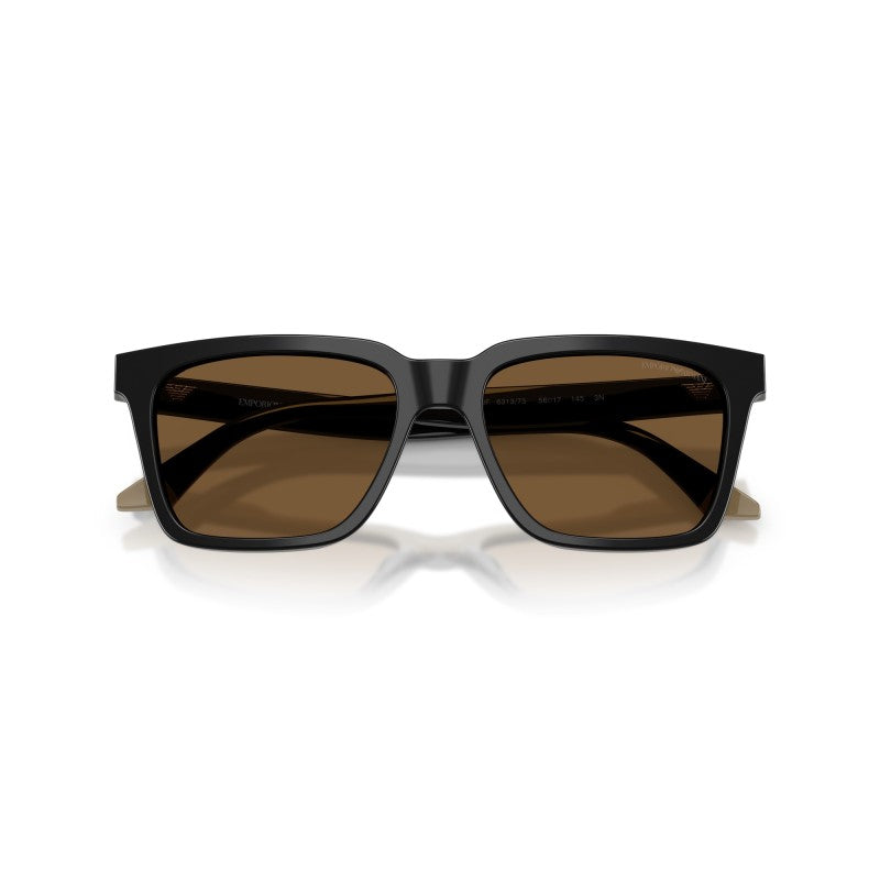 OCCHIALE DA SOLE UOMO | EMPORIO ARMANI EA 4260 - 631373 NERO/BEIGE - CALIBRO 55