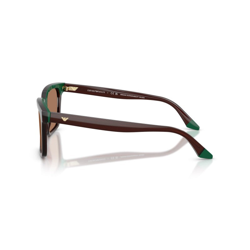 OCCHIALE DA SOLE UOMO | EMPORIO ARMANI EA 4260 - 631573 MARRONE OPALINO/VERDE - CALIBRO 55