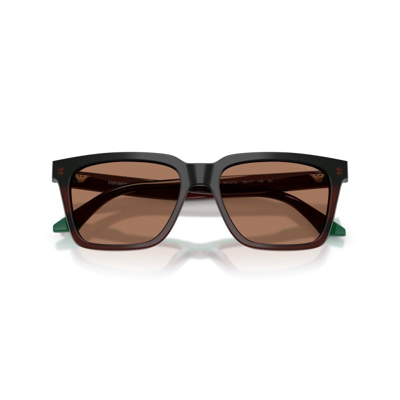 OCCHIALE DA SOLE UOMO | EMPORIO ARMANI EA 4260 - 631573 MARRONE OPALINO/VERDE - CALIBRO 55