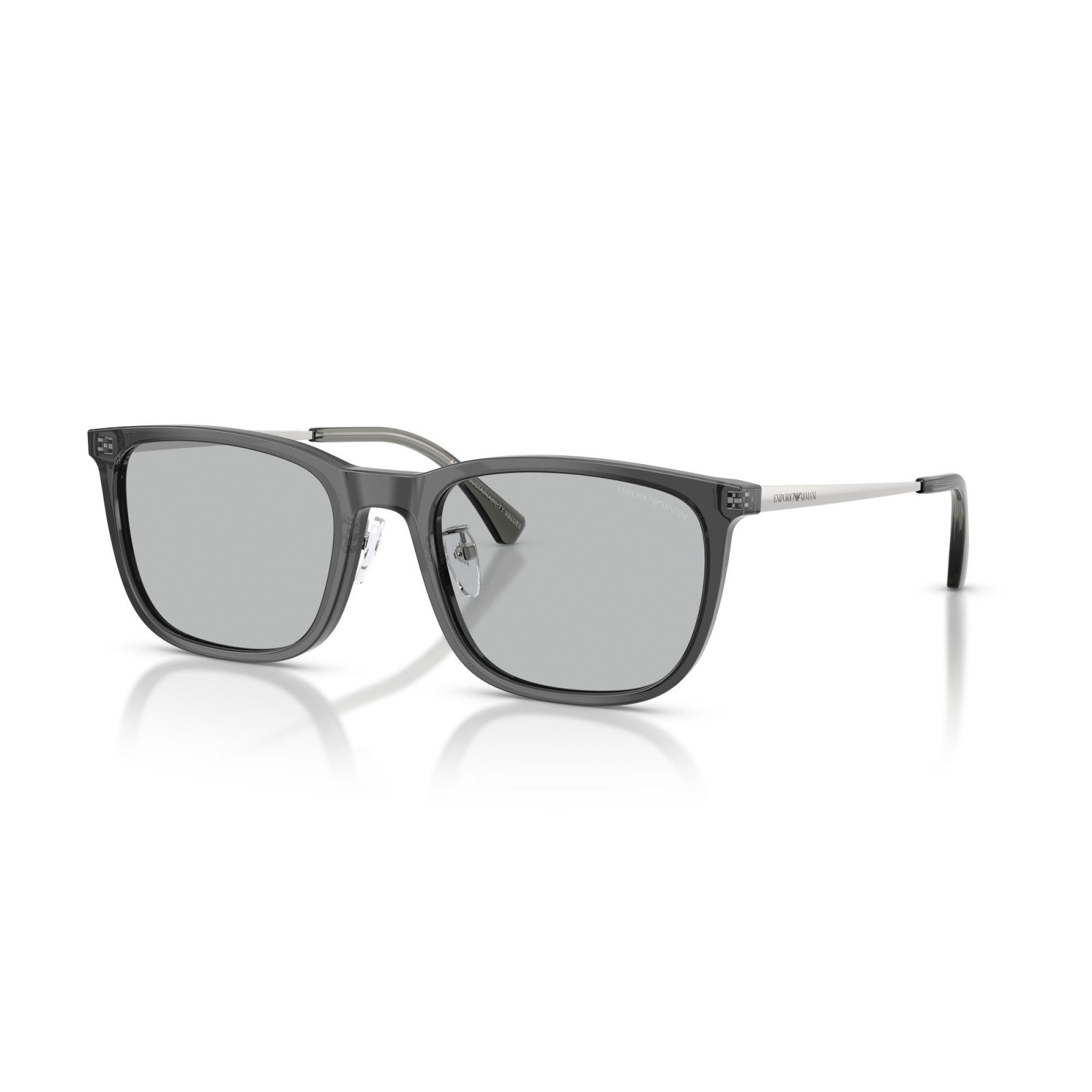 OCCHIALE DA SOLE UOMO | EMPORIO ARMANI EA 4275D - 502987 GRIGIO TRASPARENTE LUCIDO - CALIBRO 56