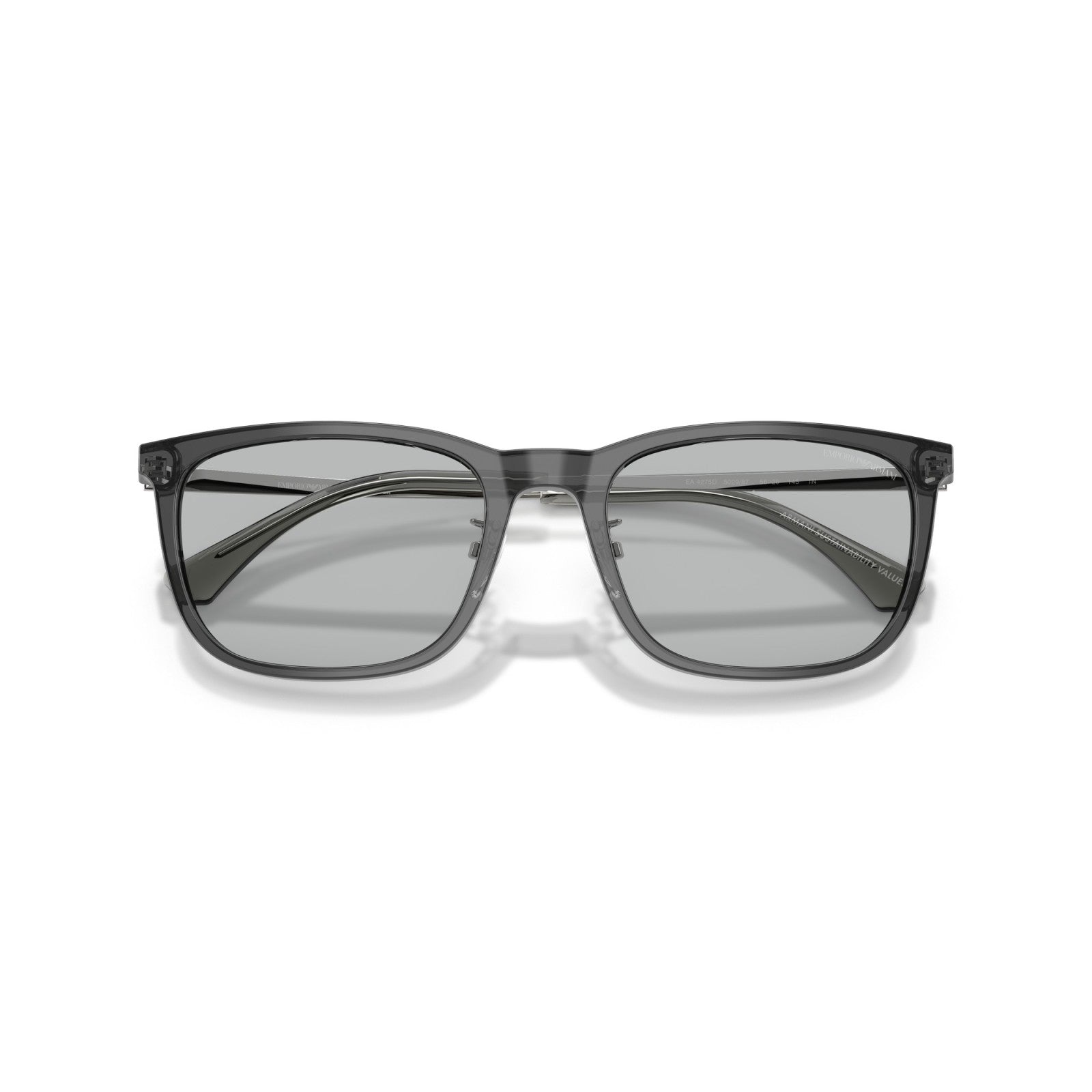 OCCHIALE DA SOLE UOMO | EMPORIO ARMANI EA 4275D - 502987 GRIGIO TRASPARENTE LUCIDO - CALIBRO 56
