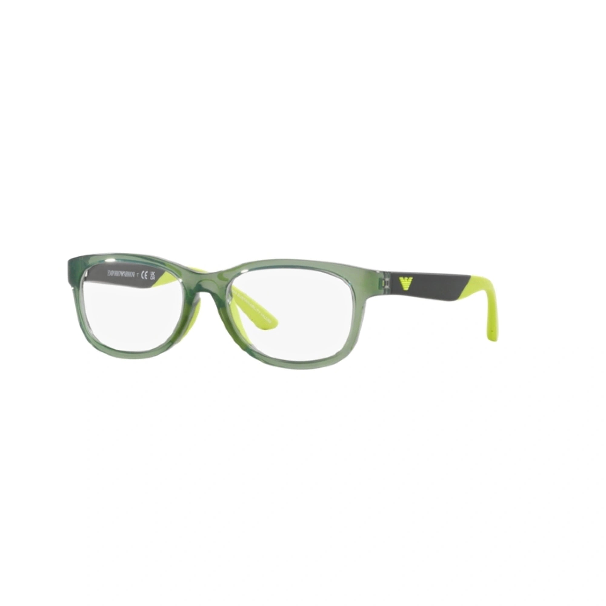 EMPORIO ARMANI EK 3001 - 5359 VERDE BRILLANTE TRASPARENTE | OCCHIALE DA VISTA BAMBINO | CALIBRO 47