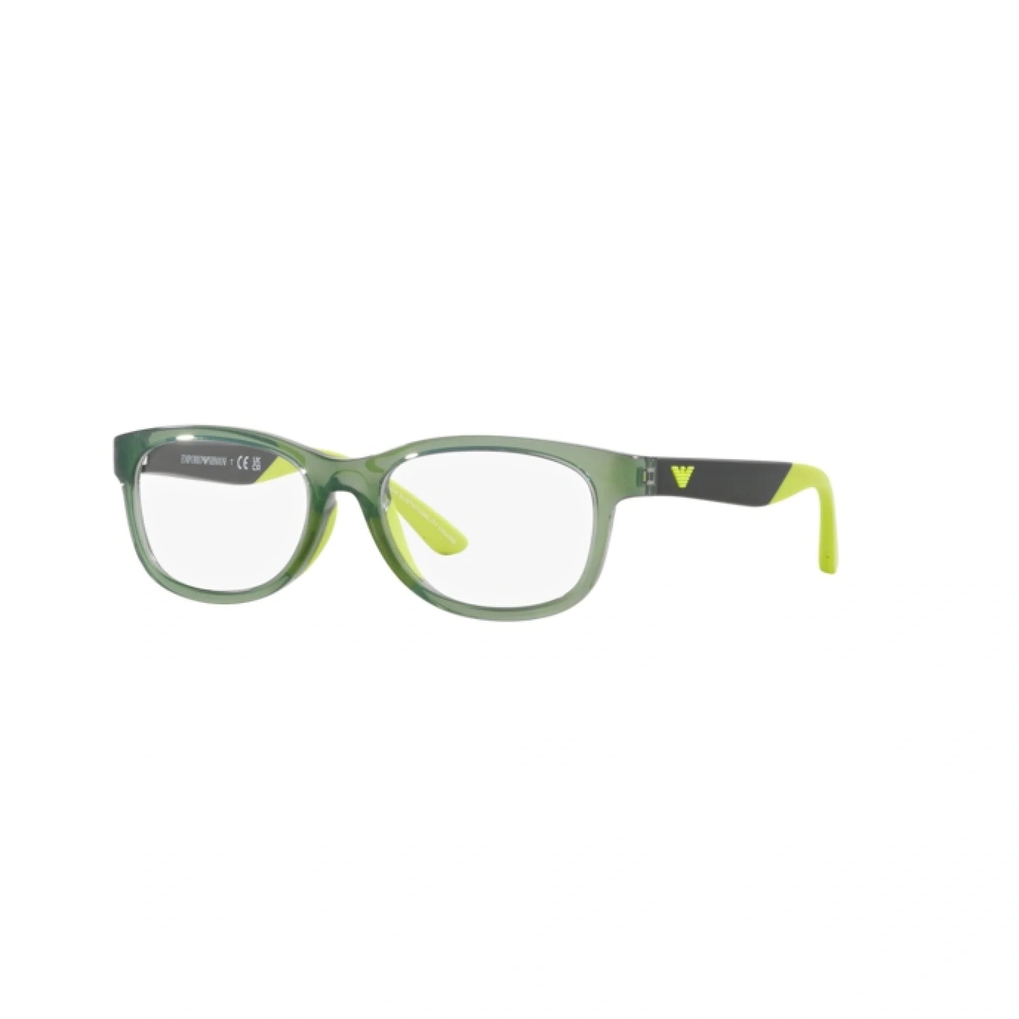 EMPORIO ARMANI EK 3001 - 5359 VERDE BRILLANTE TRASPARENTE | OCCHIALE DA VISTA BAMBINO | CALIBRO 49