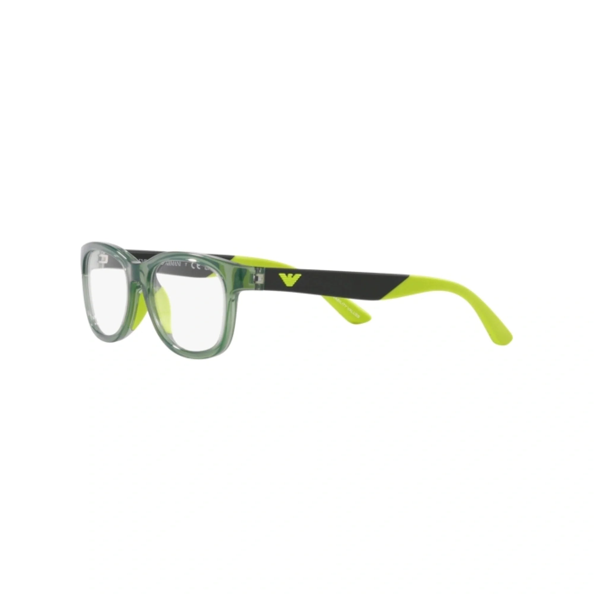 EMPORIO ARMANI EK 3001 - 5359 VERDE BRILLANTE TRASPARENTE | OCCHIALE DA VISTA BAMBINO | CALIBRO 49