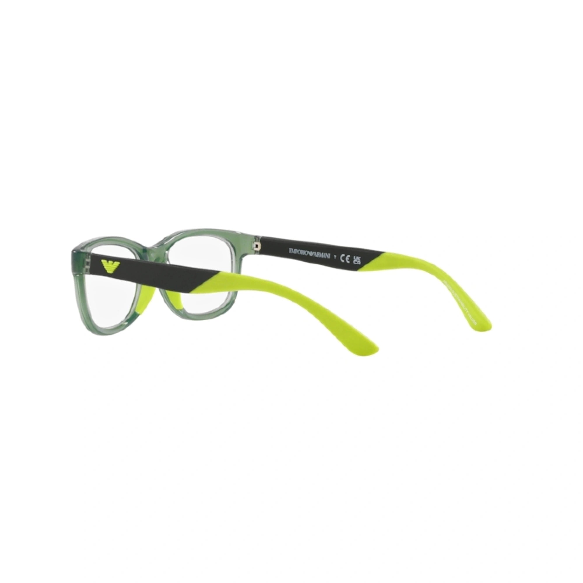 EMPORIO ARMANI EK 3001 - 5359 VERDE BRILLANTE TRASPARENTE | OCCHIALE DA VISTA BAMBINO | CALIBRO 47
