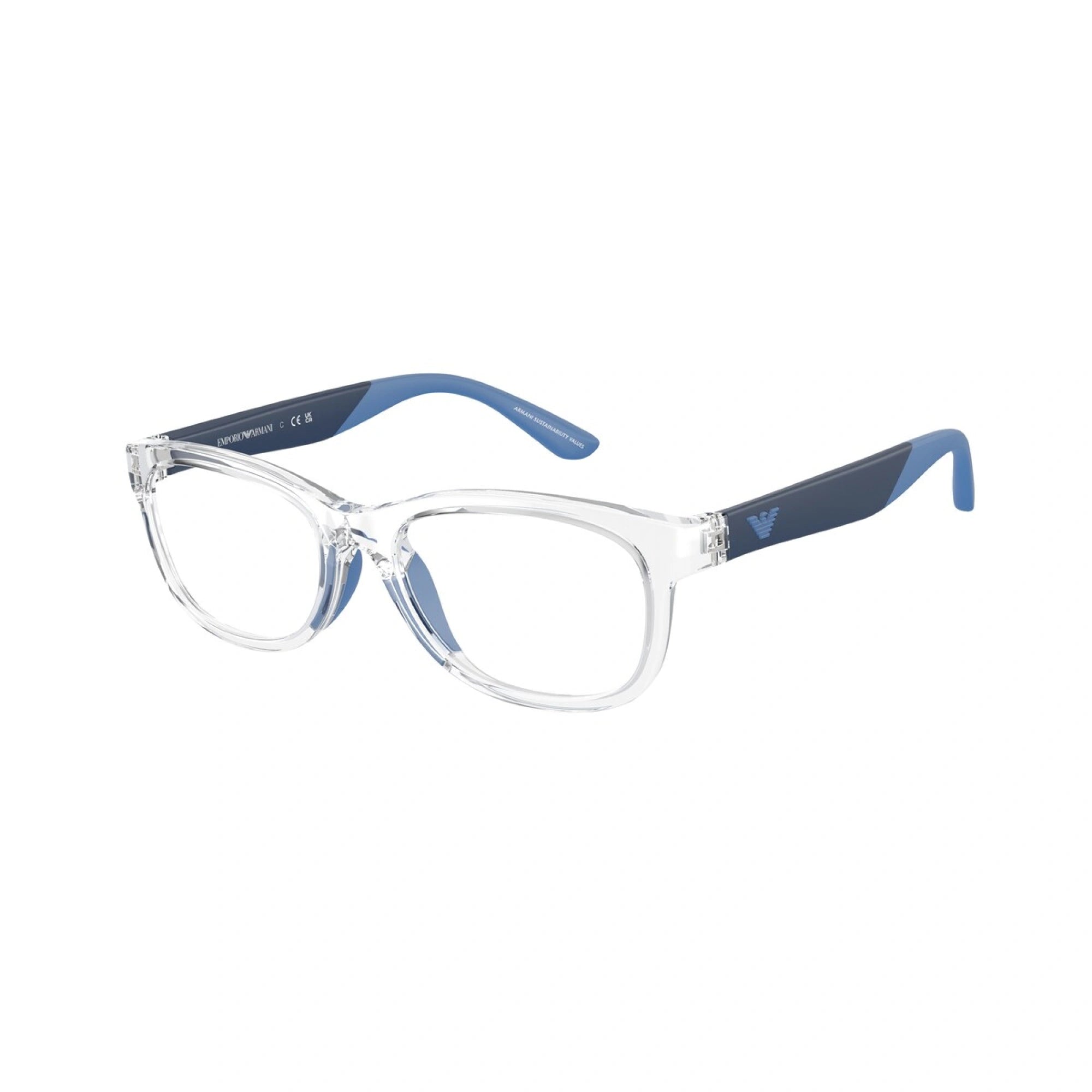 EMPORIO ARMANI EK 3001 - 5893 CRISTALLO LUCIDO | OCCHIALE DA VISTA BAMBINO | CALIBRO 47