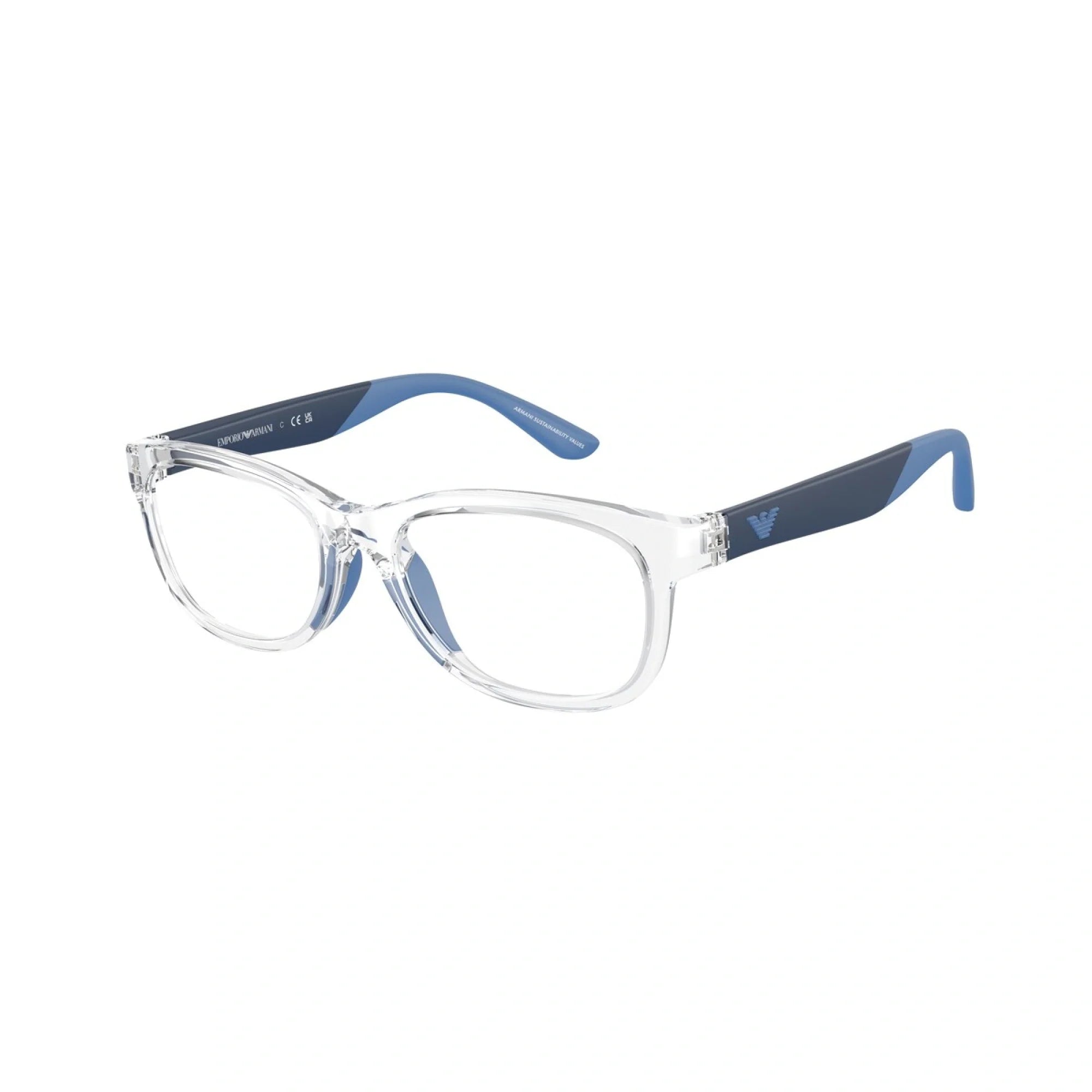 EMPORIO ARMANI EK 3001 - 5893 CRISTALLO LUCIDO | OCCHIALE DA VISTA BAMBINO | CALIBRO 49