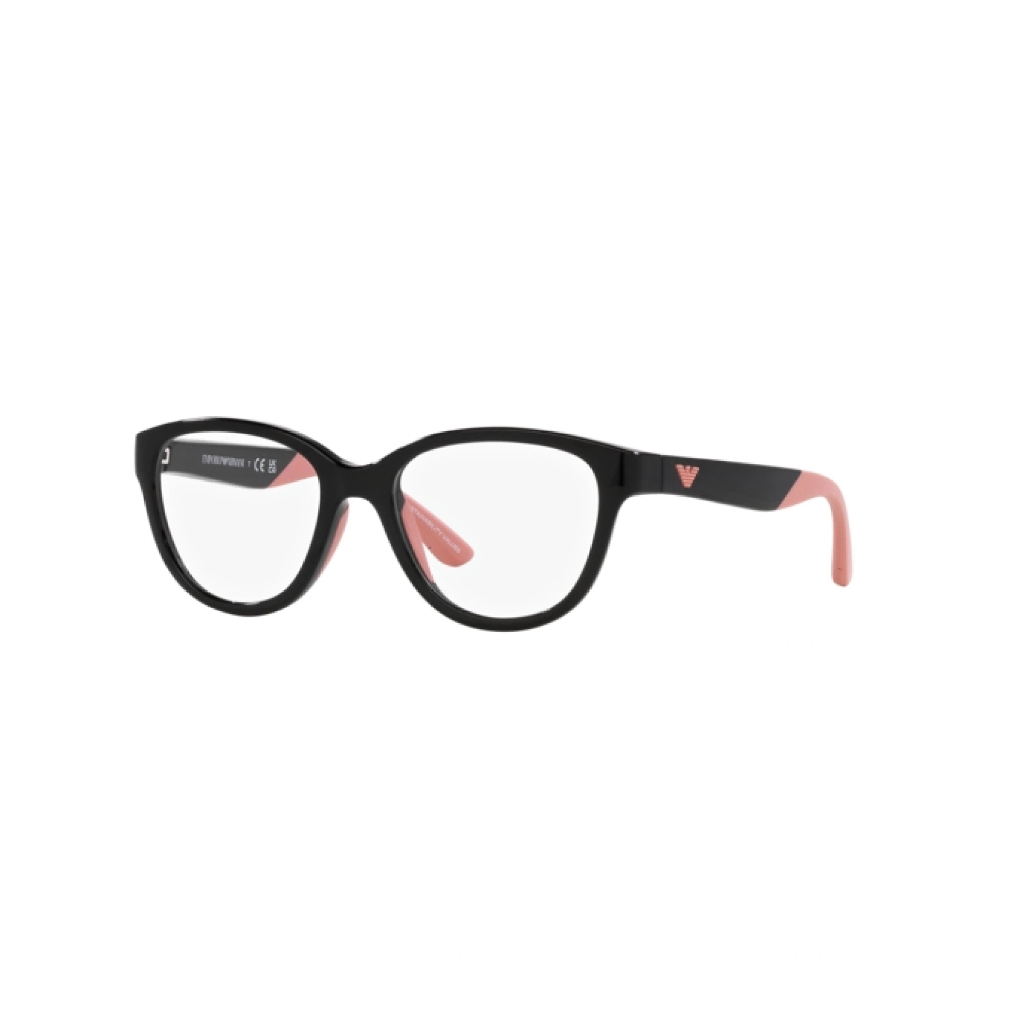 EMPORIO ARMANI EK 3002 - 5017 NERO LUCIDO | OCCHIALE DA VISTA BAMBINA | CALIBRO 45
