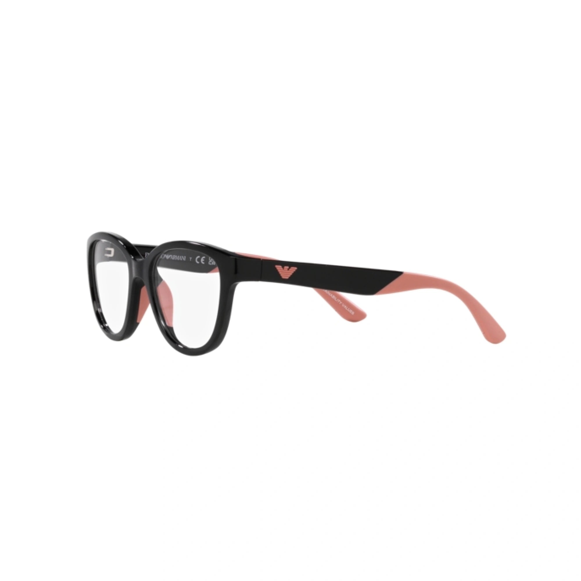 EMPORIO ARMANI EK 3002 - 5017 NERO LUCIDO | OCCHIALE DA VISTA BAMBINA | CALIBRO 45