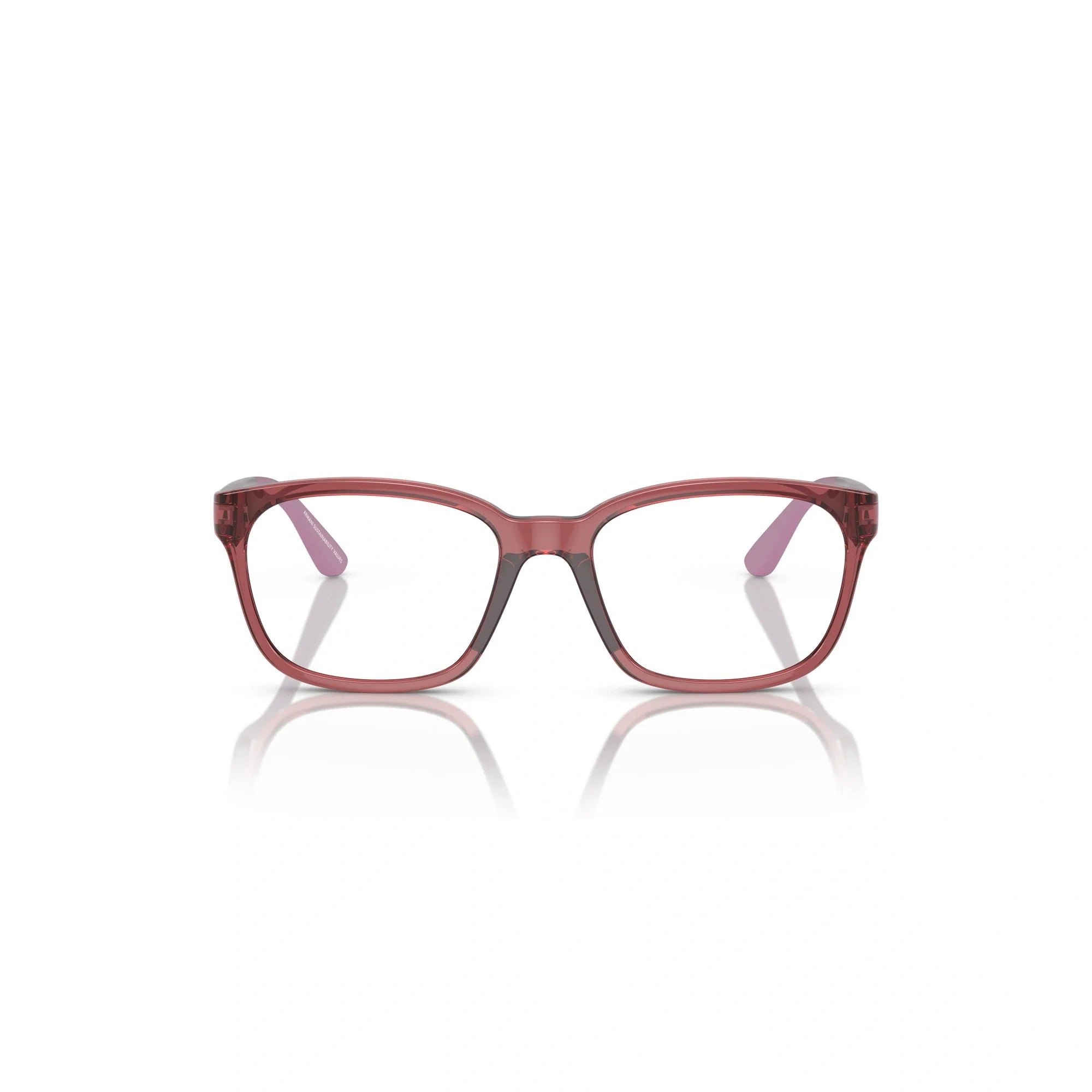 EMPORIO ARMANI EK 3003 - 5075 ROSSO TRASPARENTE LUCIDO | OCCHIALE DA VISTA BAMBINA | CALIBRO 49