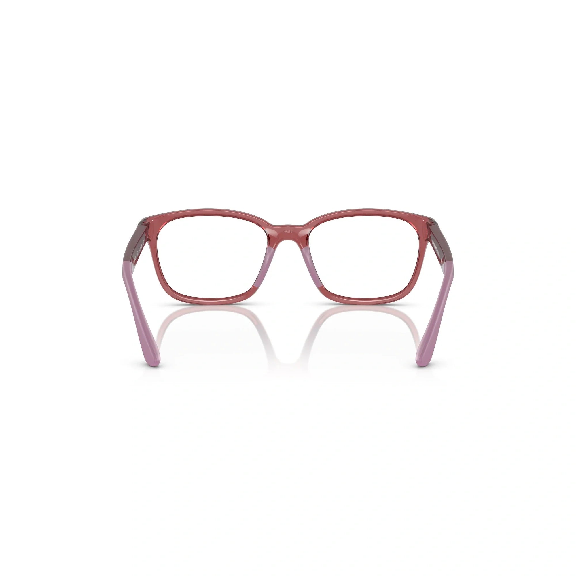EMPORIO ARMANI EK 3003 - 5075 ROSSO TRASPARENTE LUCIDO | OCCHIALE DA VISTA BAMBINA | CALIBRO 49