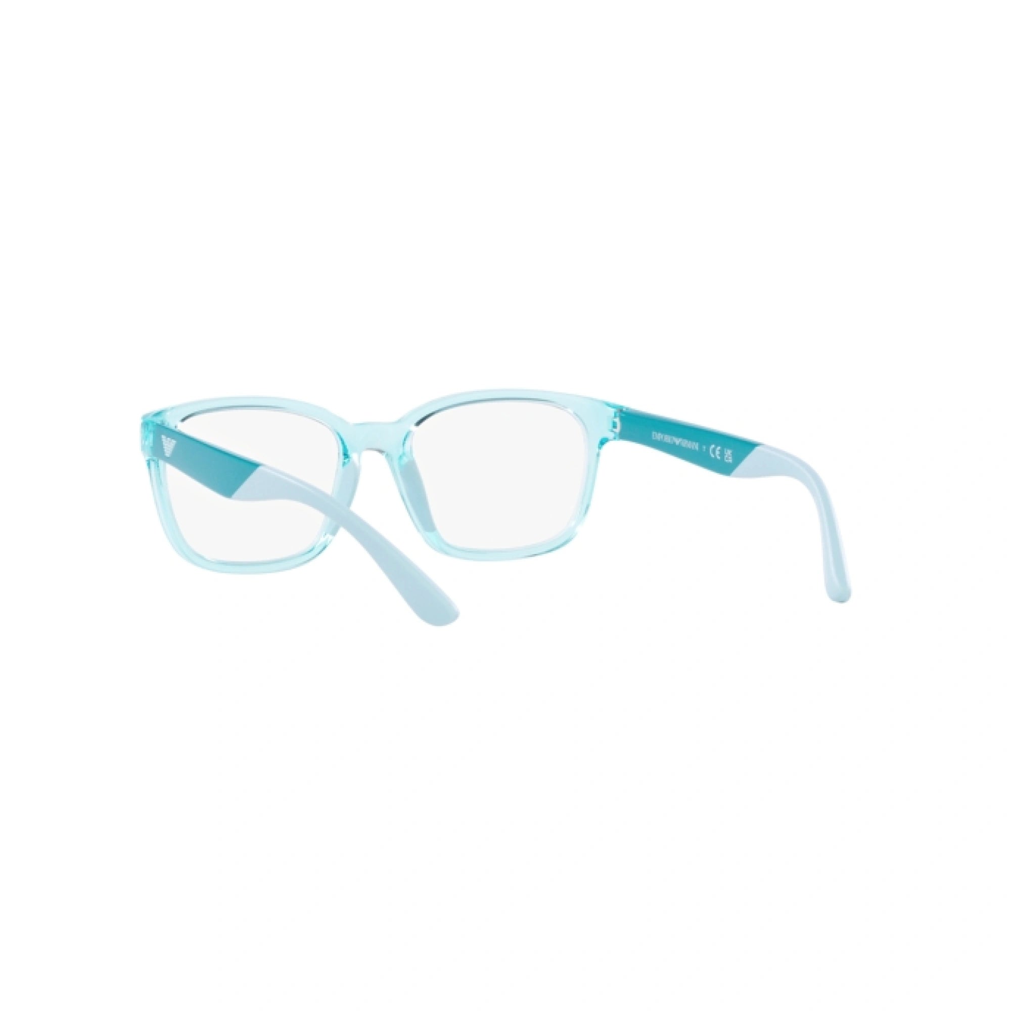 EMPORIO ARMANI EK 3003 - 5358 TORQUESE TRASPARENTE LUCIDO | OCCHIALE DA VISTA BAMBINA | CALIBRO 47