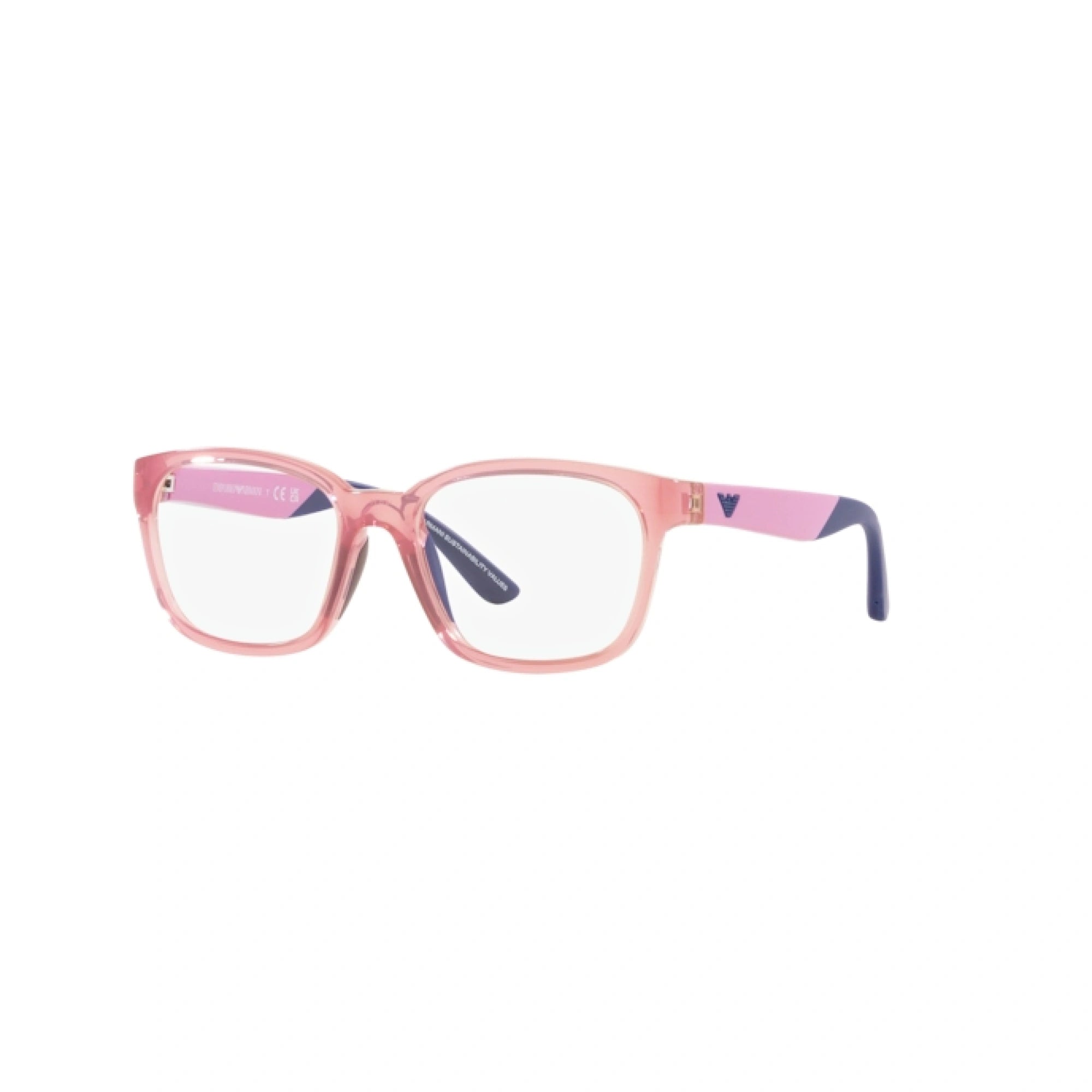 EMPORIO ARMANI EK 3003 - 5376 LILLA TRASPARENTE LUCIDO | OCCHIALE DA VISTA BAMBINA | CALIBRO 47
