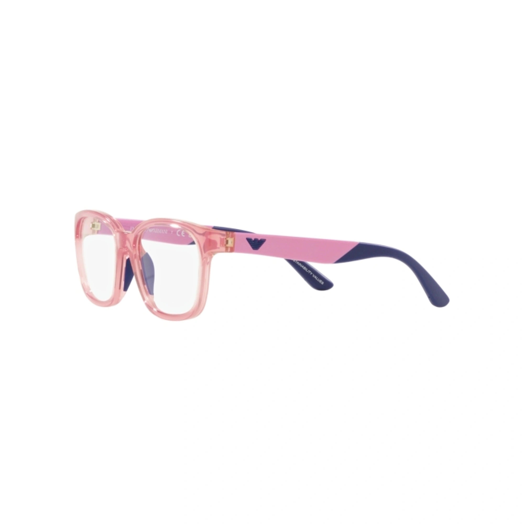 EMPORIO ARMANI EK 3003 - 5376 LILLA TRASPARENTE LUCIDO | OCCHIALE DA VISTA BAMBINA | CALIBRO 47