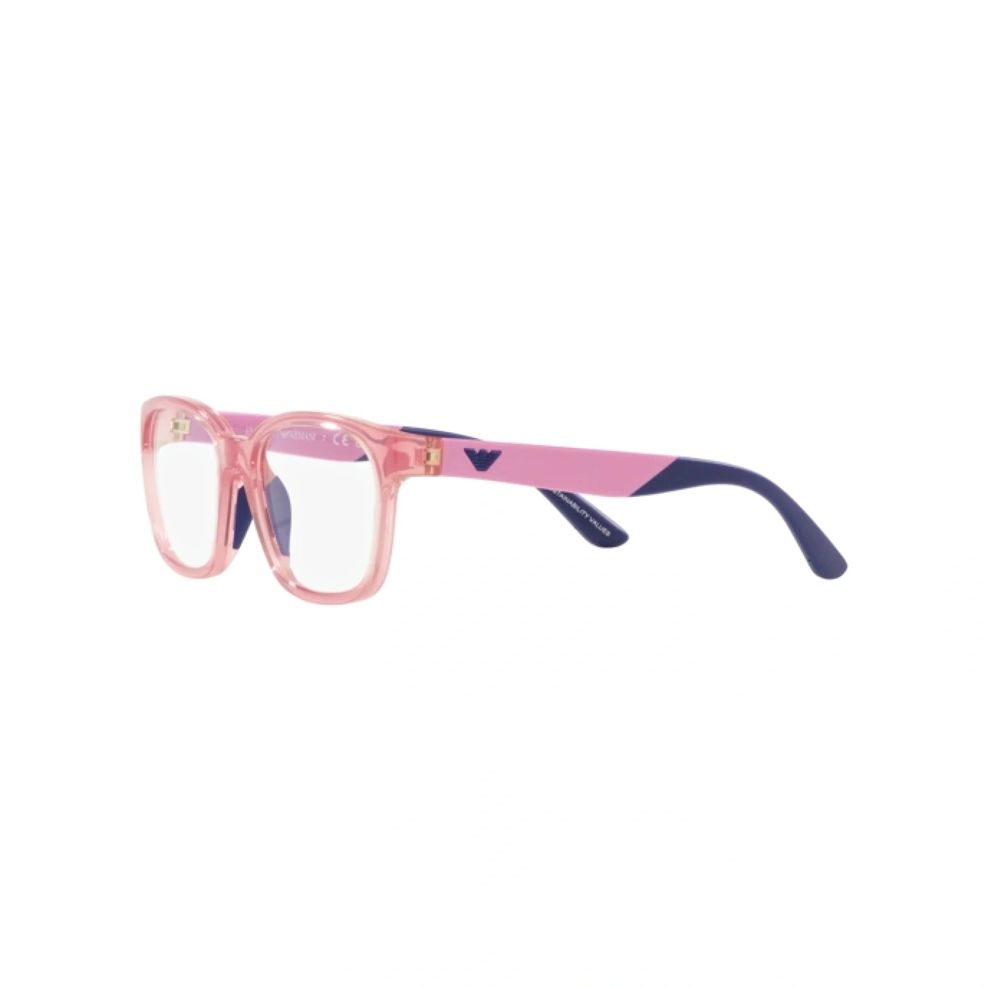 EMPORIO ARMANI EK 3003 - 5376 LILLA TRASPARENTE LUCIDO | OCCHIALE DA VISTA BAMBINA | CALIBRO 49