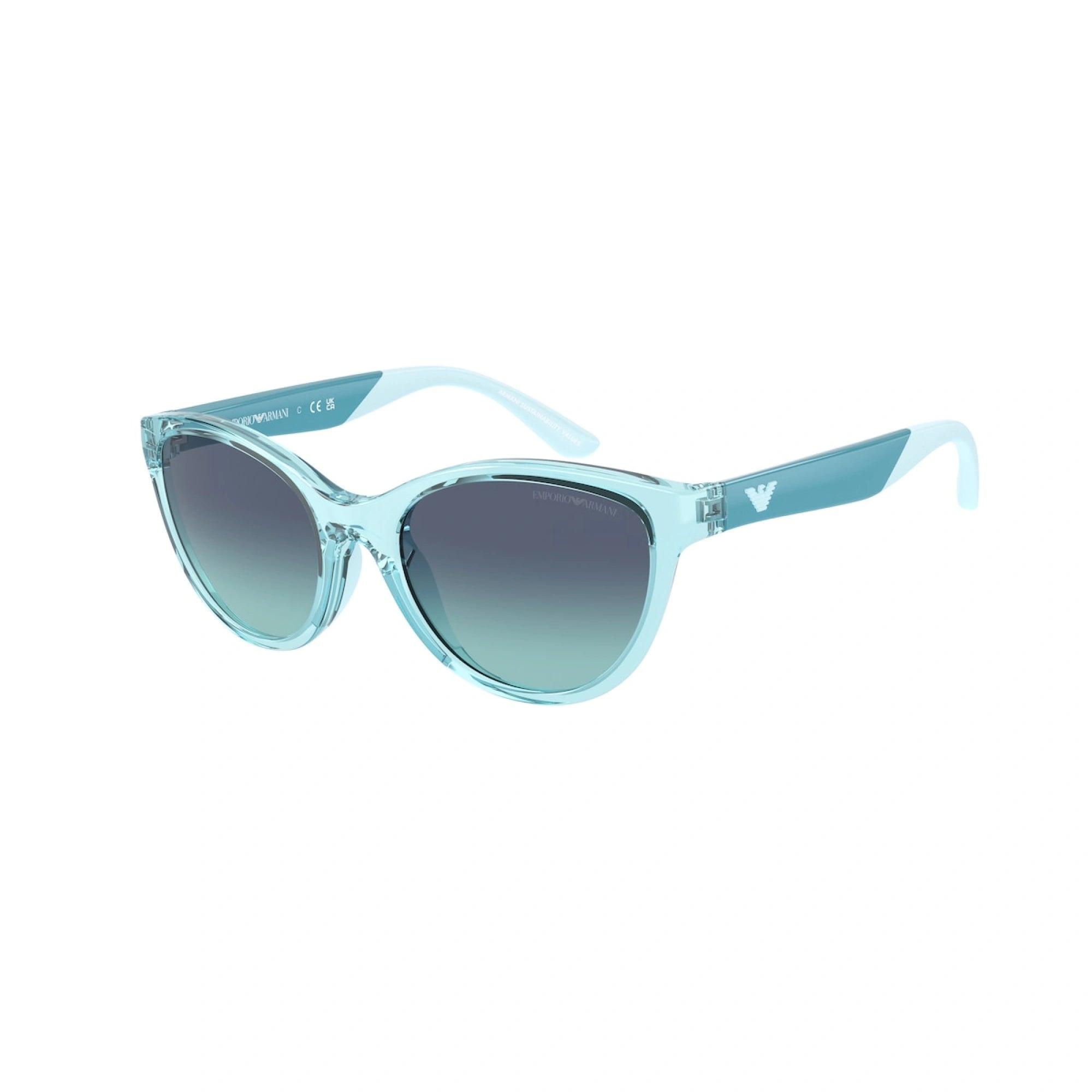 EMPORIO ARMANI EK 4003 - 53584S TORQUESE TRASPARENTE LUCIDO | OCCHIALE DA SOLE BAMBINA | CALIBRO 48