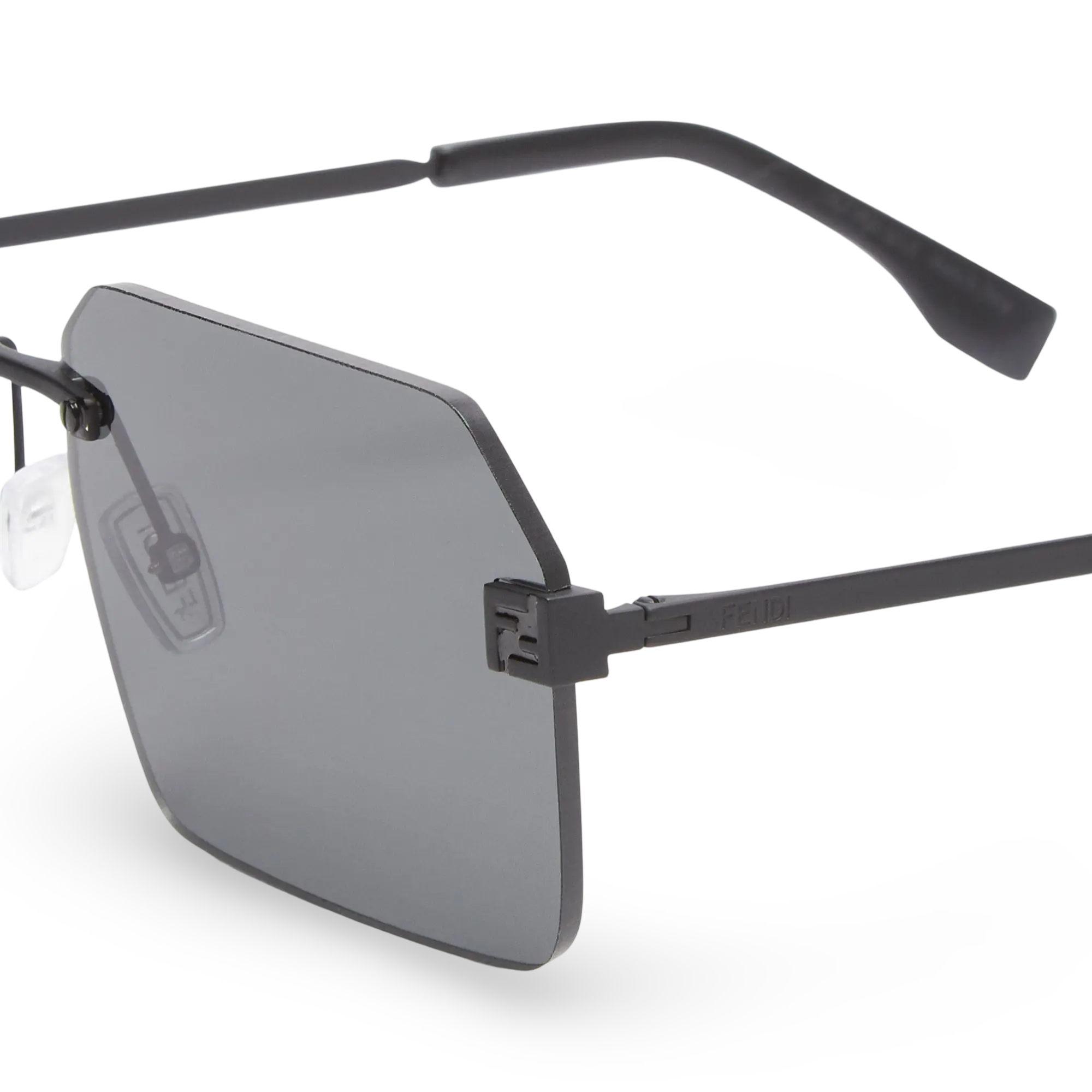 OCCHIALI DA SOLE RETTANGOLARI NERI - 59-13-145 MM