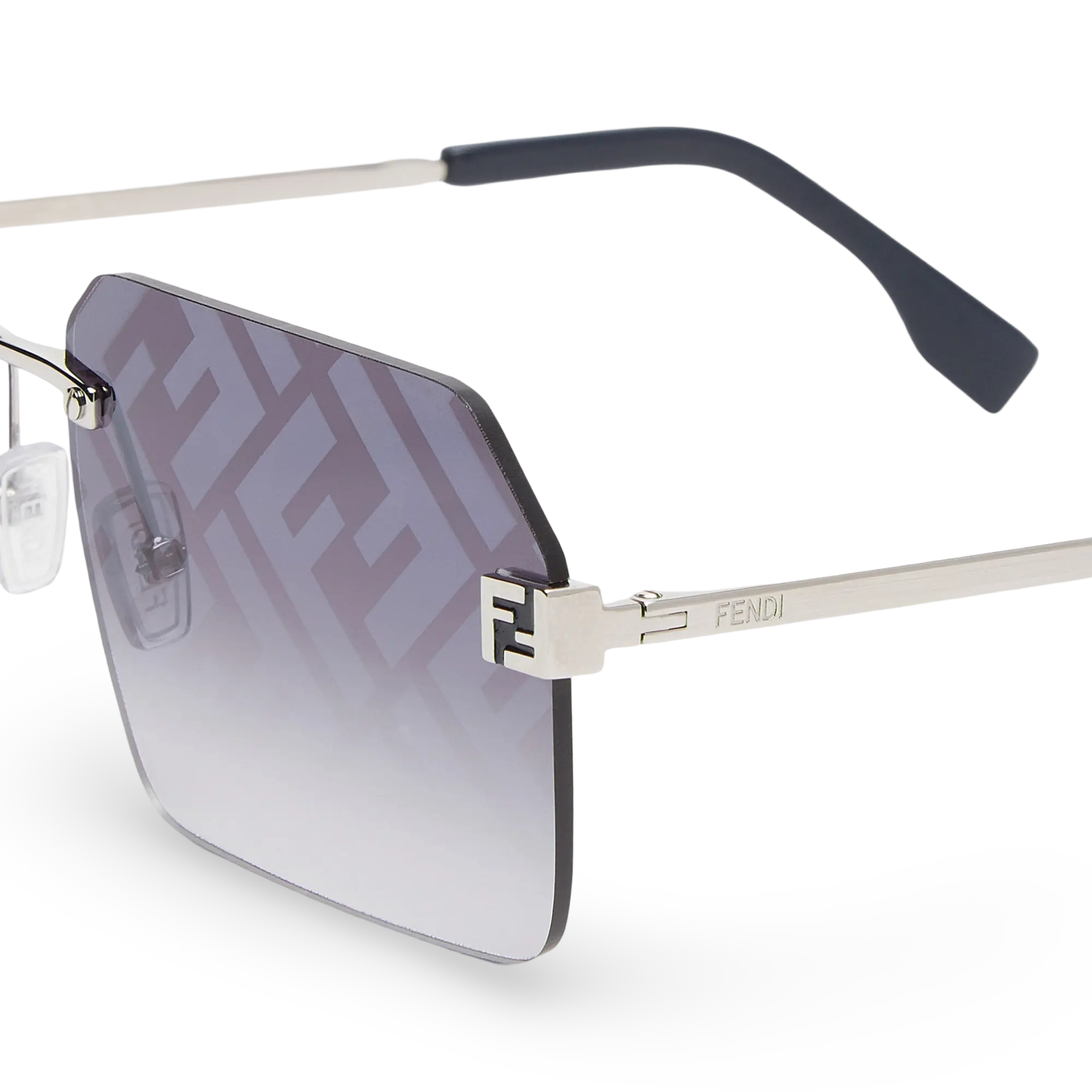 OCCHIALI DA SOLE RETTANGOLARI ARGENTO - 59-13-145 MM