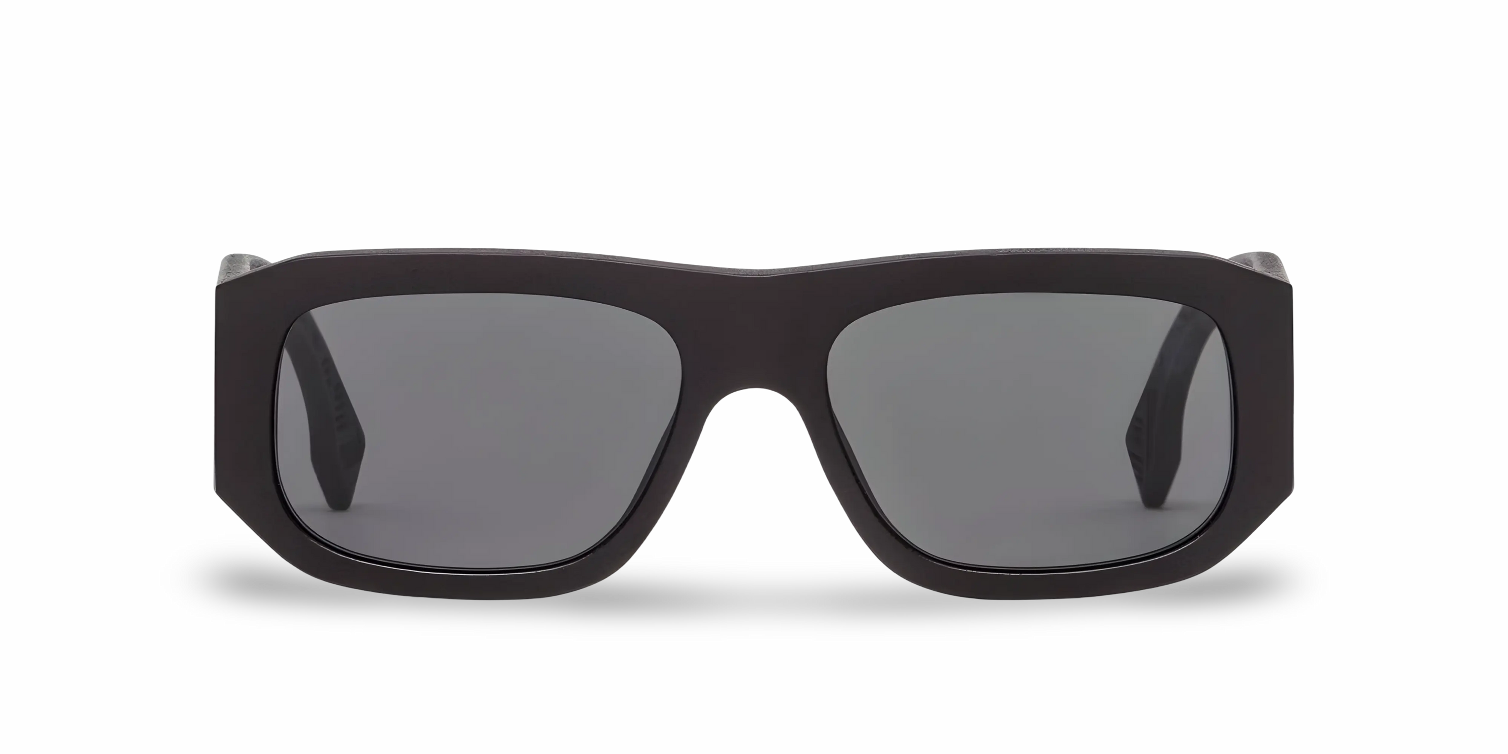 OCCHIALI DA SOLE RETTANGOLARI NERI OPACHI - 54-17-145 MM