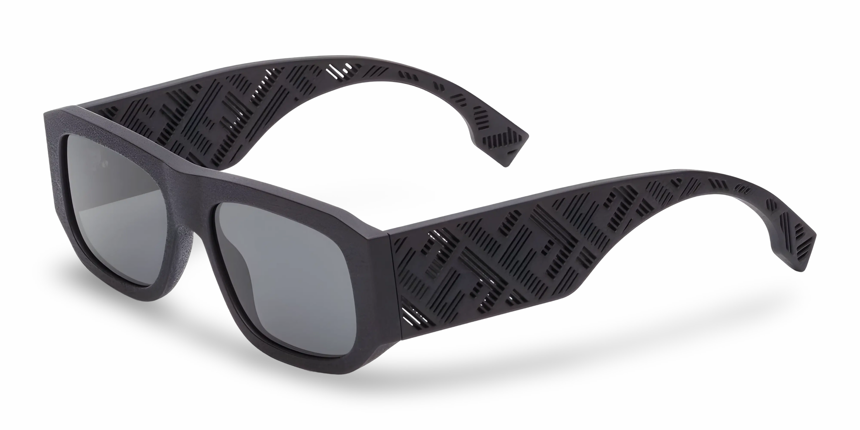 OCCHIALI DA SOLE RETTANGOLARI NERI OPACHI - 54-17-145 MM