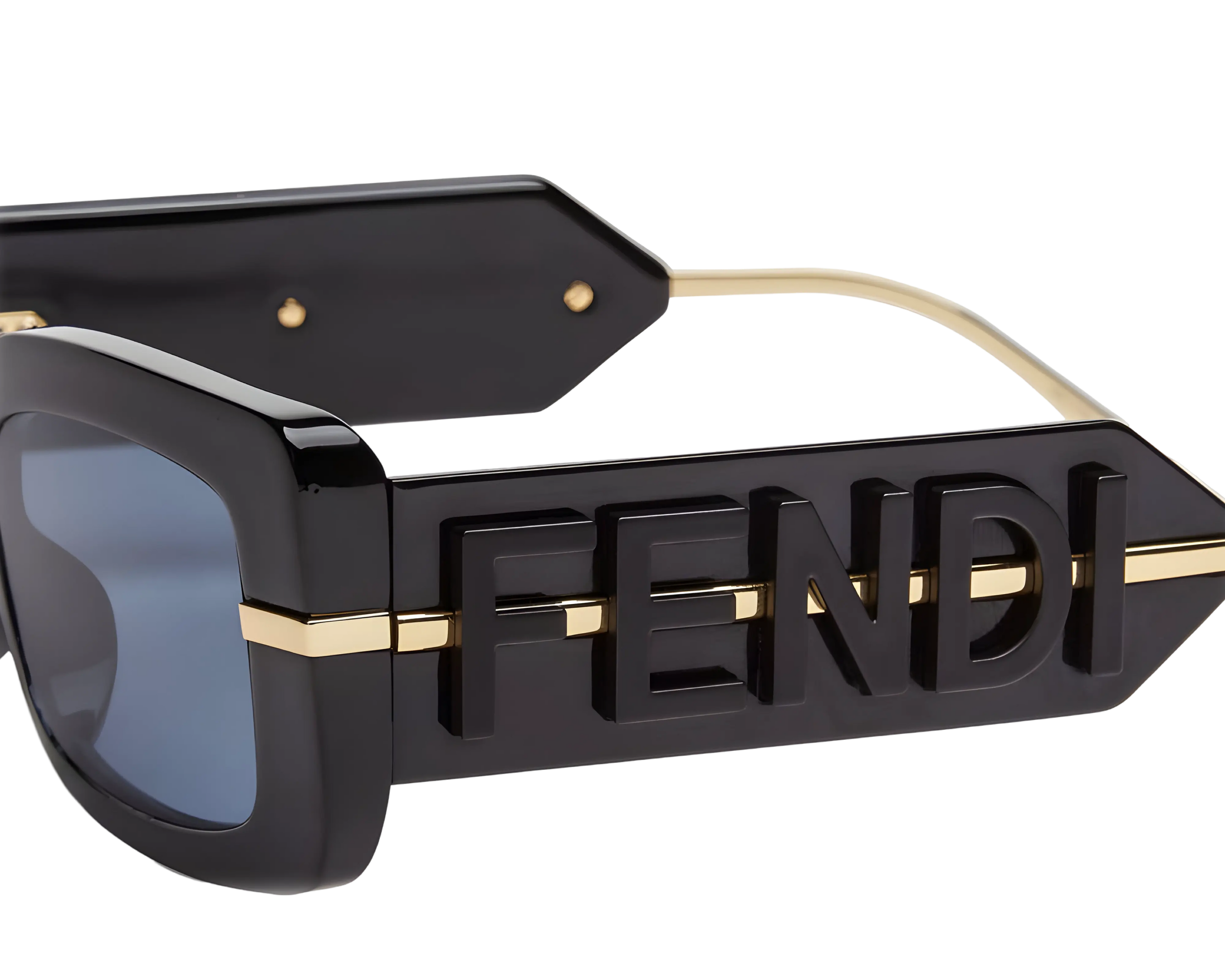 OCCHIALI DA SOLE RETTANGOLARI NERI - 51-20-140 MM