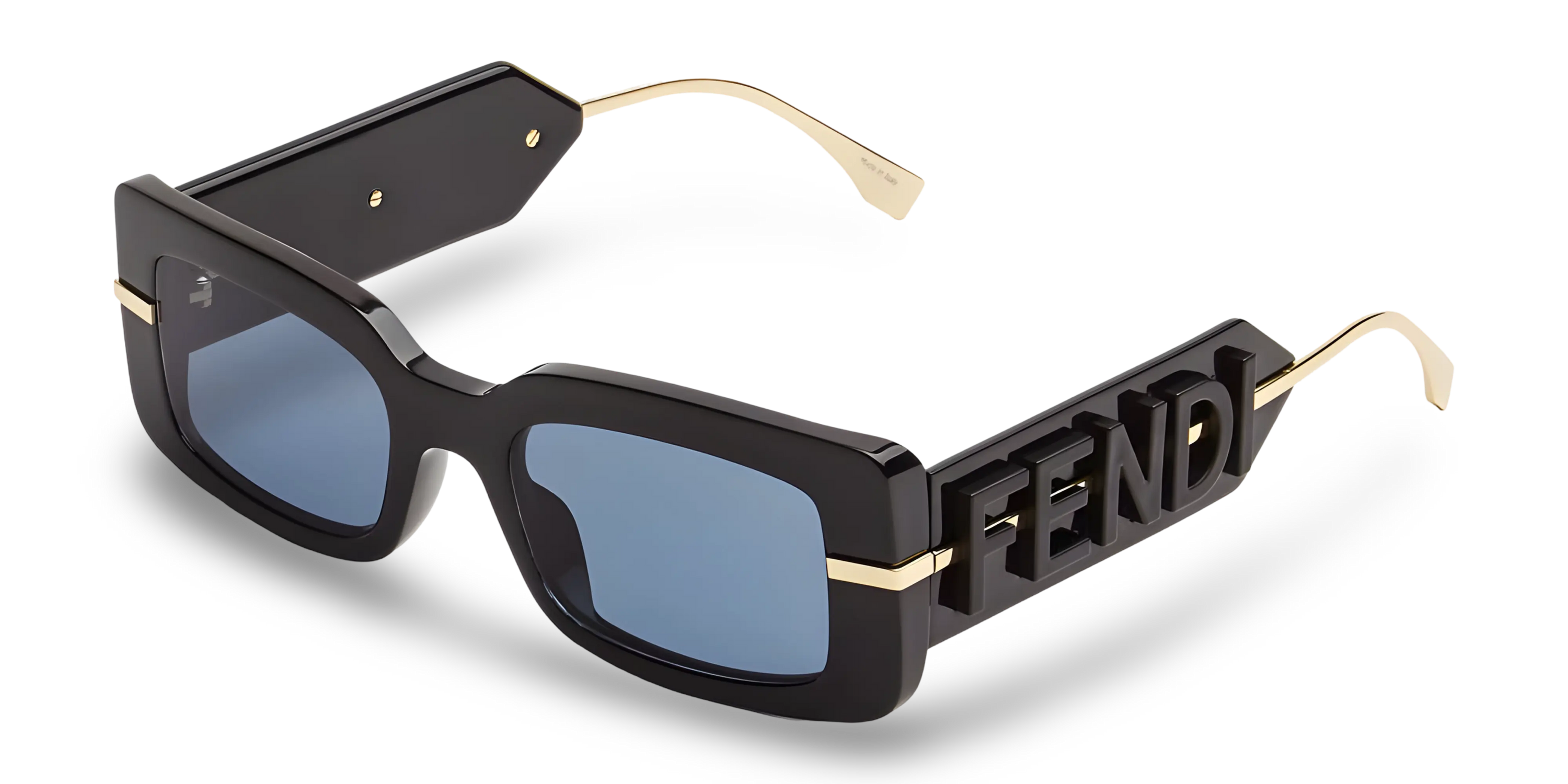 OCCHIALI DA SOLE RETTANGOLARI NERI - 51-20-140 MM