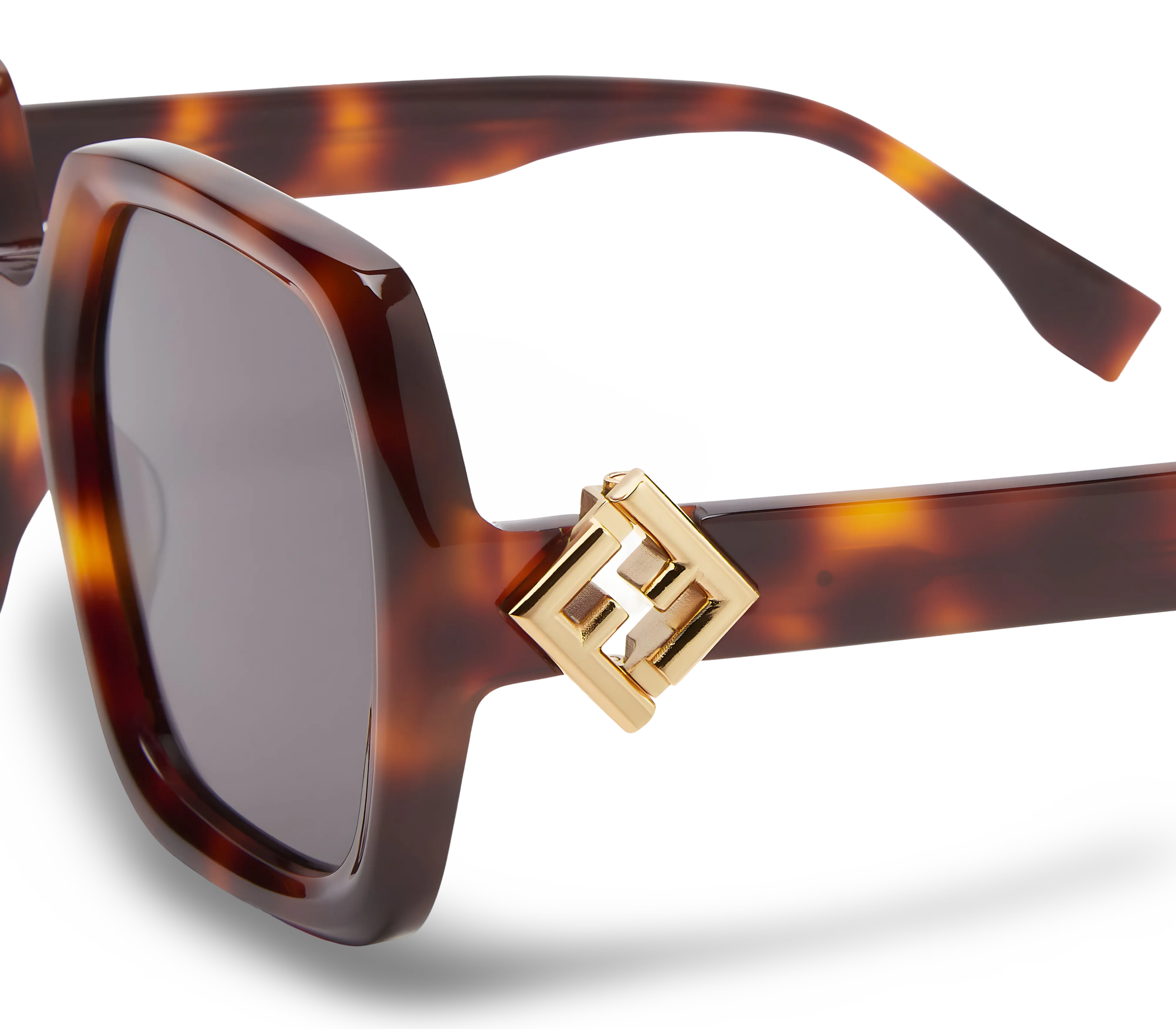 OCCHIALI DA SOLE A SQUADRATI MARRONI EFFETTO TARTARUGATO - 53-19-135 MM