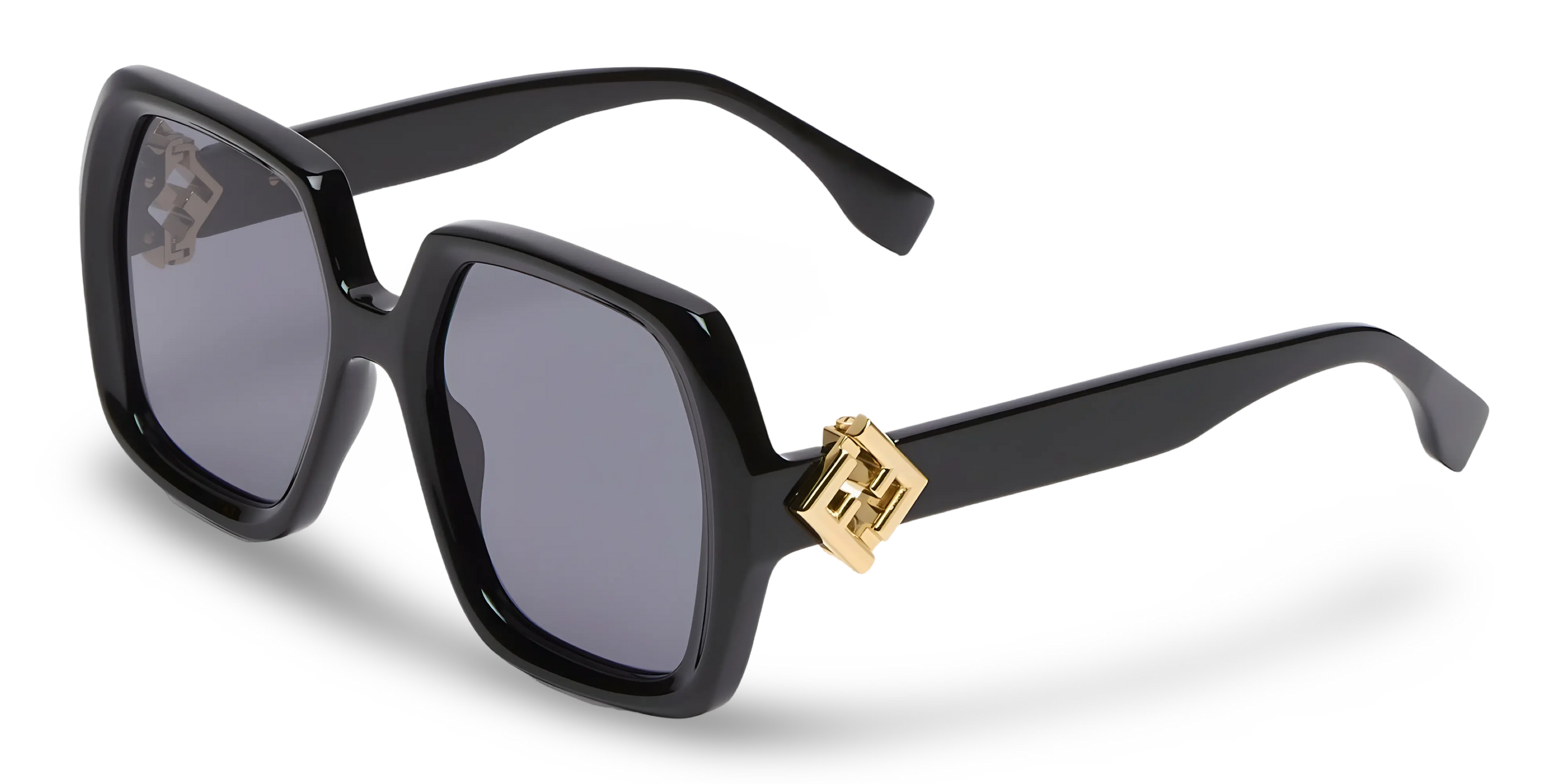 OCCHIALI DA SOLE A SQUADRATI NERI - 53-19-135 MM