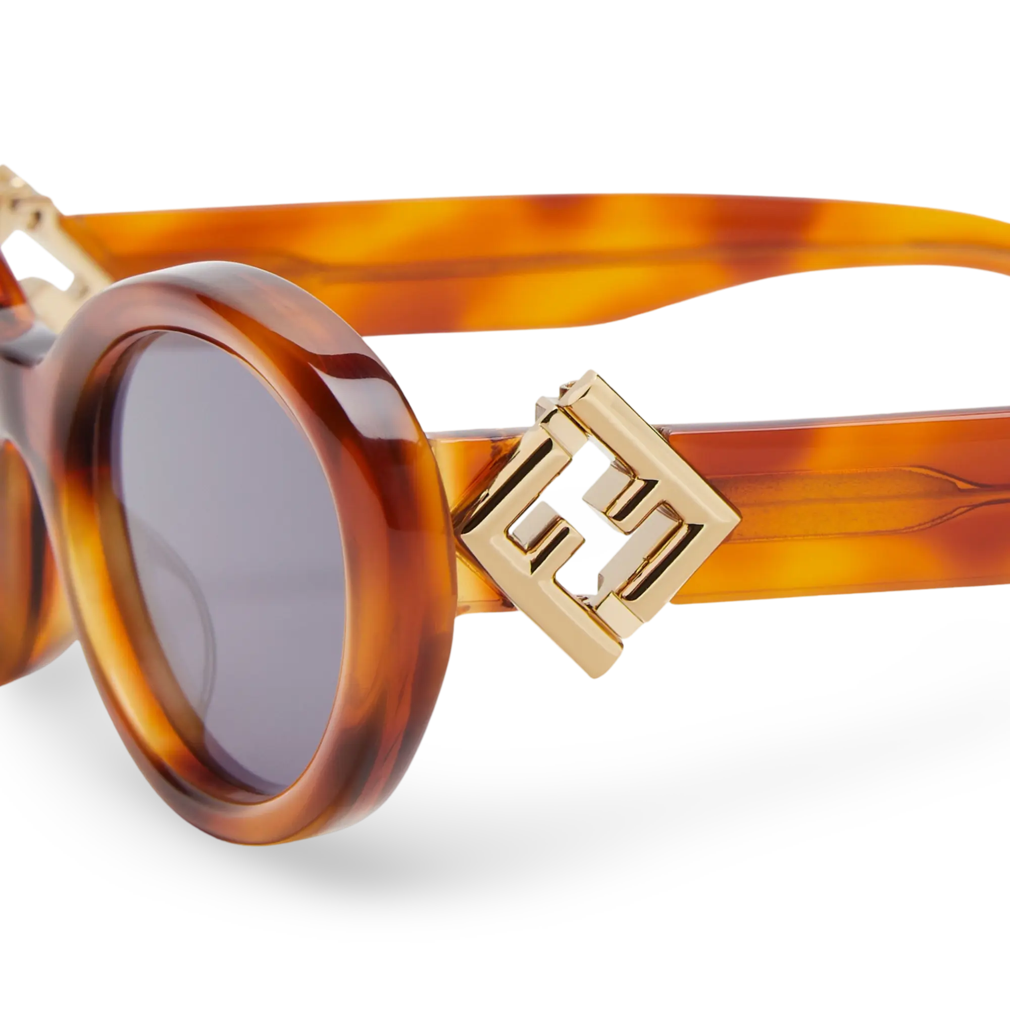 OCCHIALI DA SOLE A FARFALLA MARRONI EFFETTO TARTARUGA - 53-18-135 MM