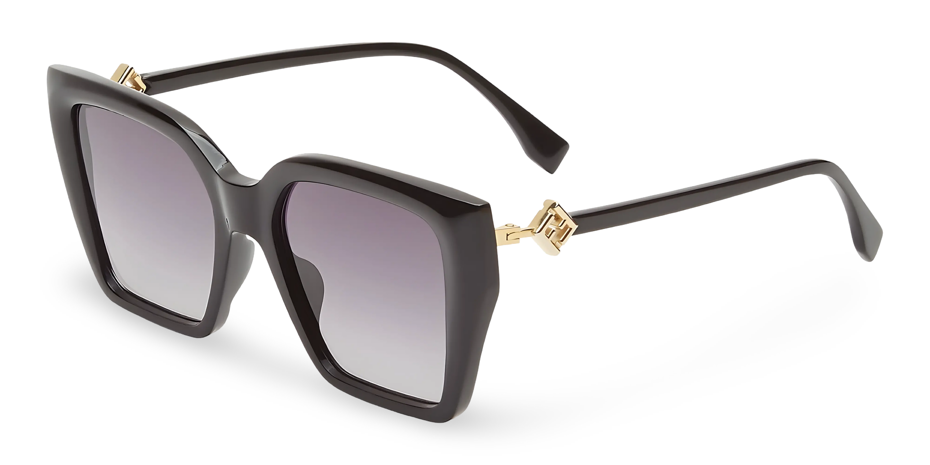 OCCHIALI DA SOLE SQUADRATI NERI - 54-18-140 MM