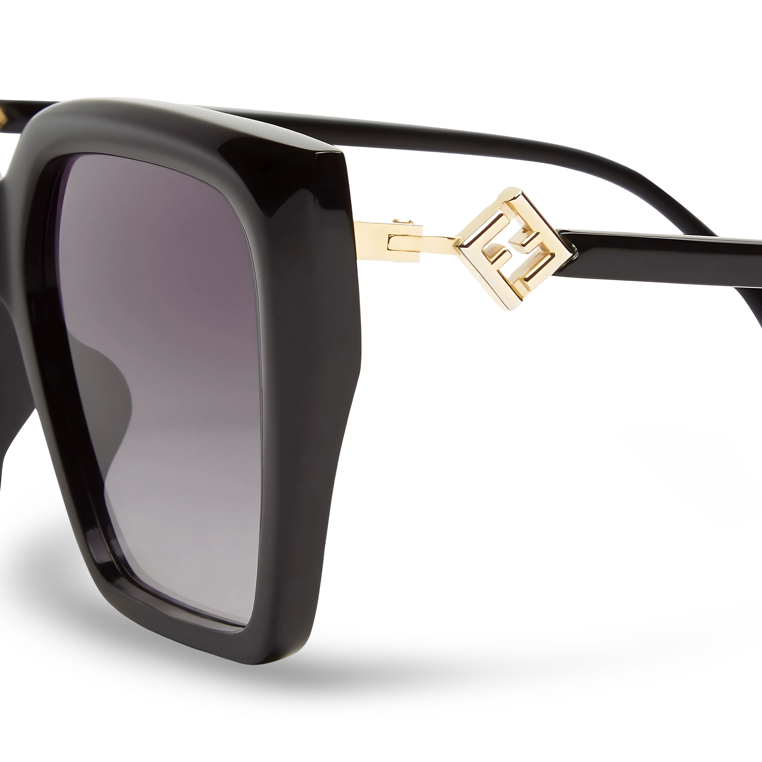 OCCHIALI DA SOLE SQUADRATI NERI - 54-18-140 MM