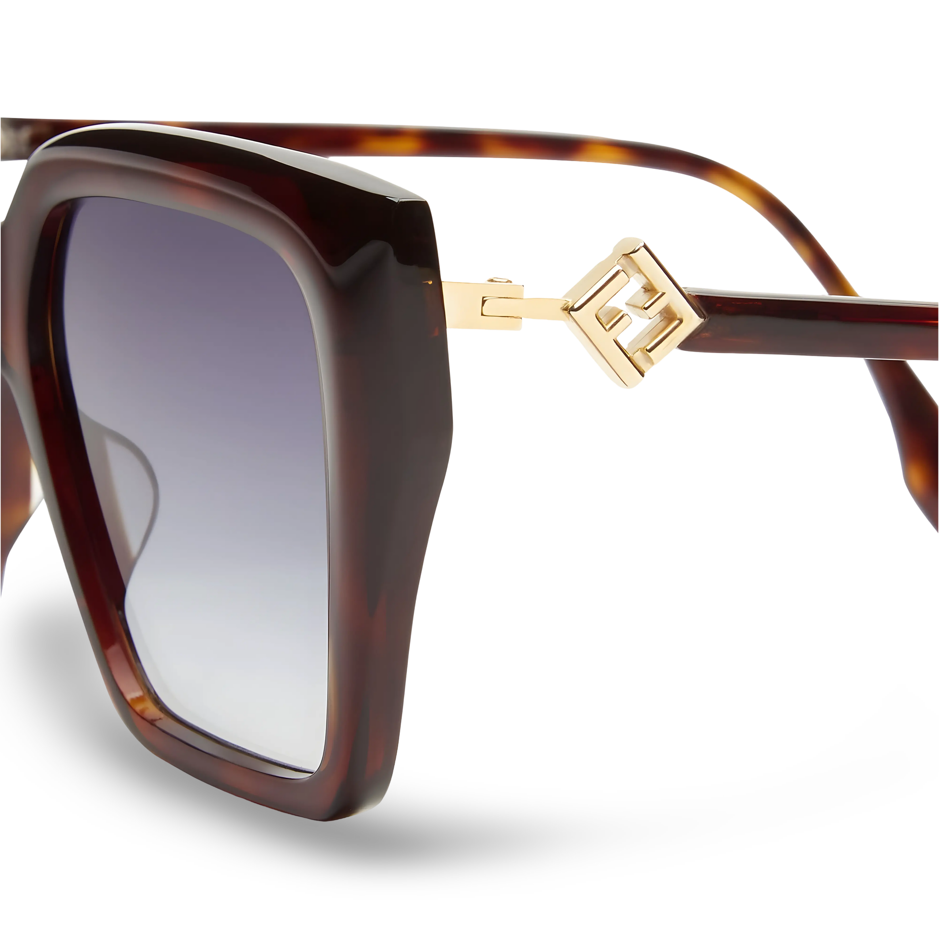 OCCHIALI DA SOLE SQUADRATI HAVANA - 54-18-140 MM