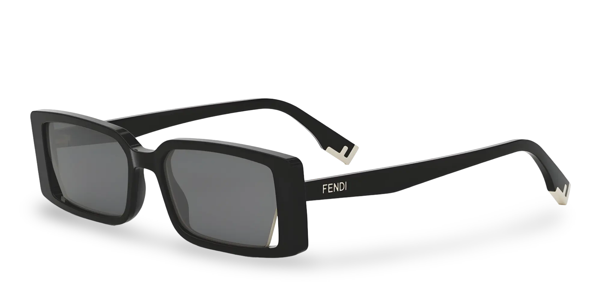 OCCHIALI DA SOLE RETTANGOLARI NERI - 53-16-145 MM