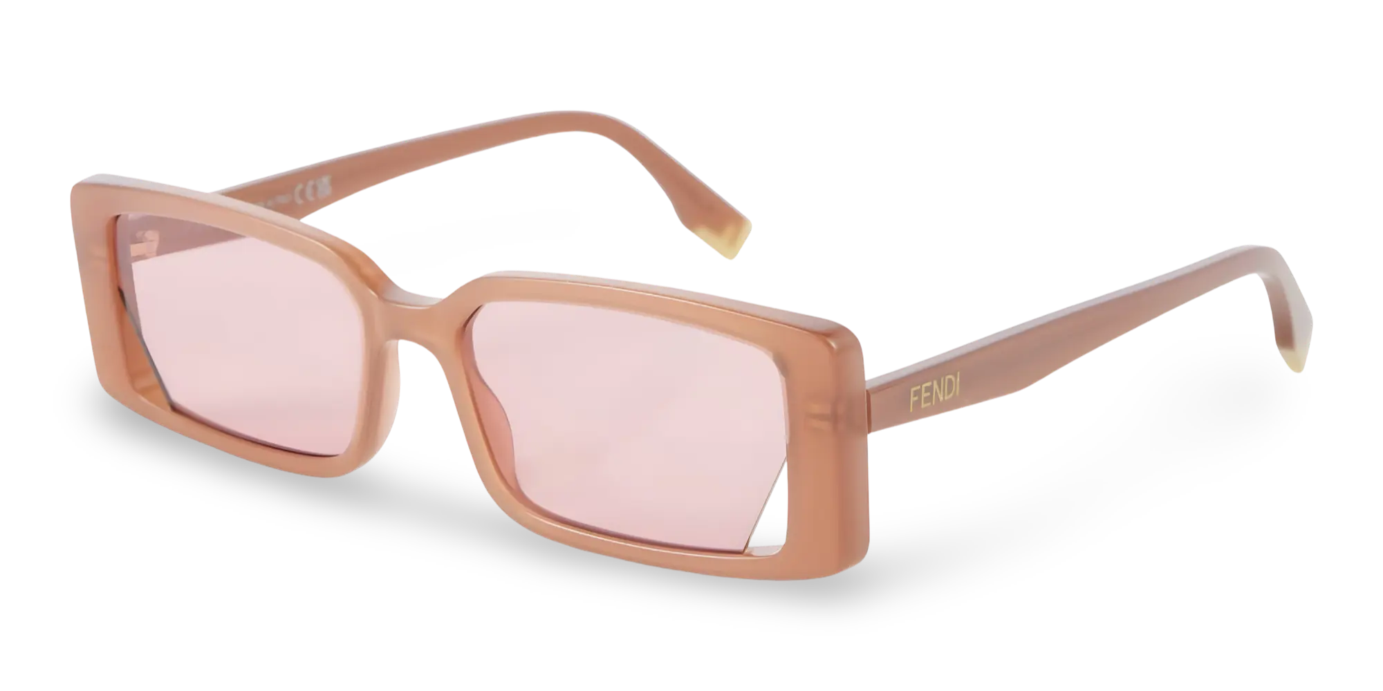 OCCHIALI DA SOLE RETTANGOLARI BEIGE - 53-16-145 MM