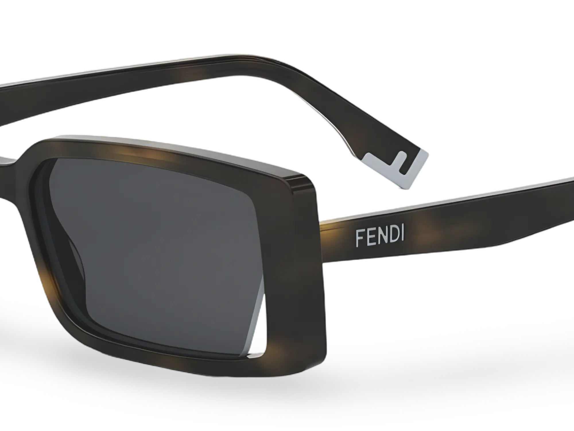 OCCHIALI DA SOLE RETTANGOLARI MARRONE TARTARUGATO - 53-16-145 MM