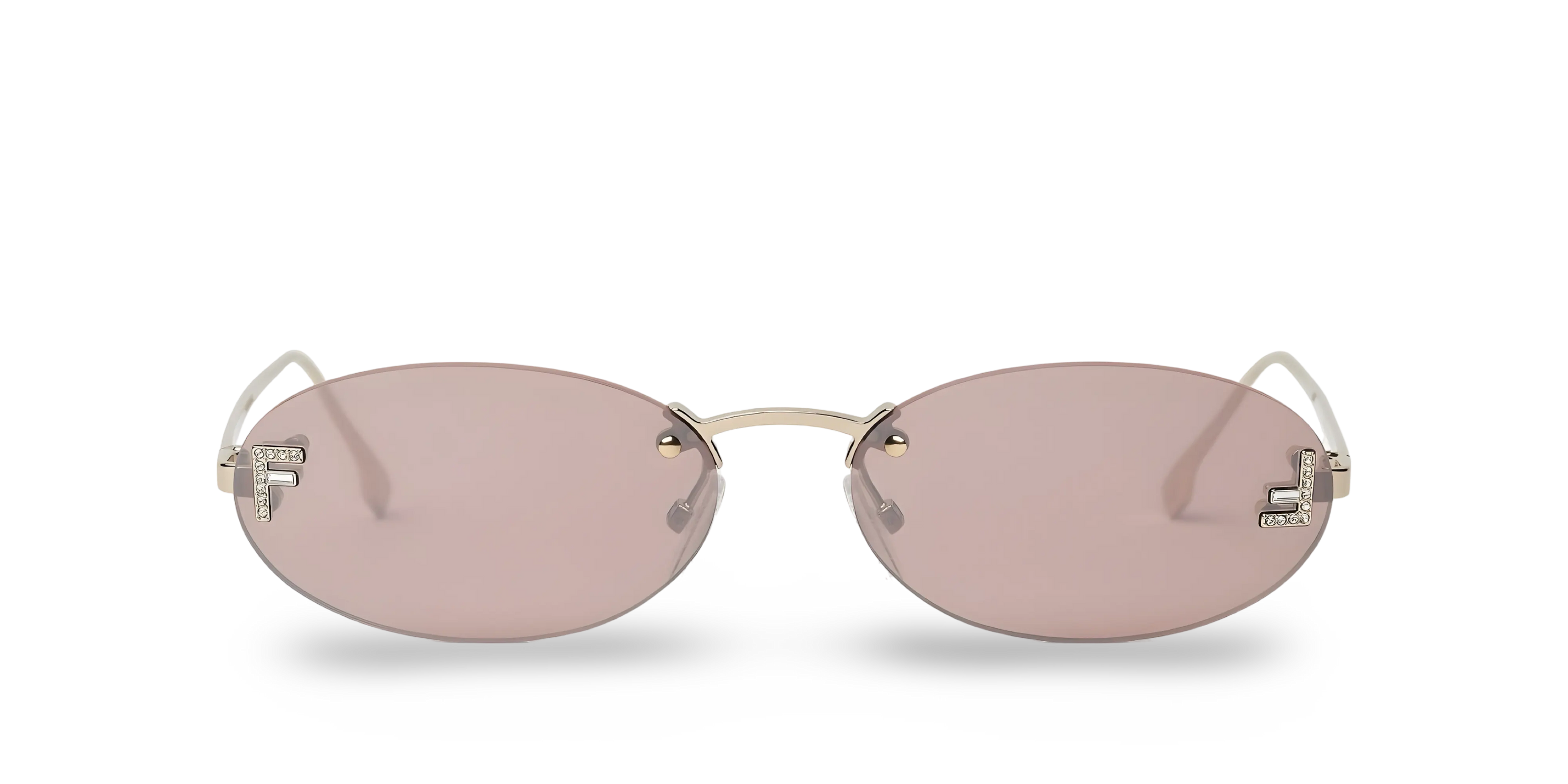 OCCHIALI DA SOLE OVALI ORO ROSA CON LENTI FLASH - 54-15-135 MM
