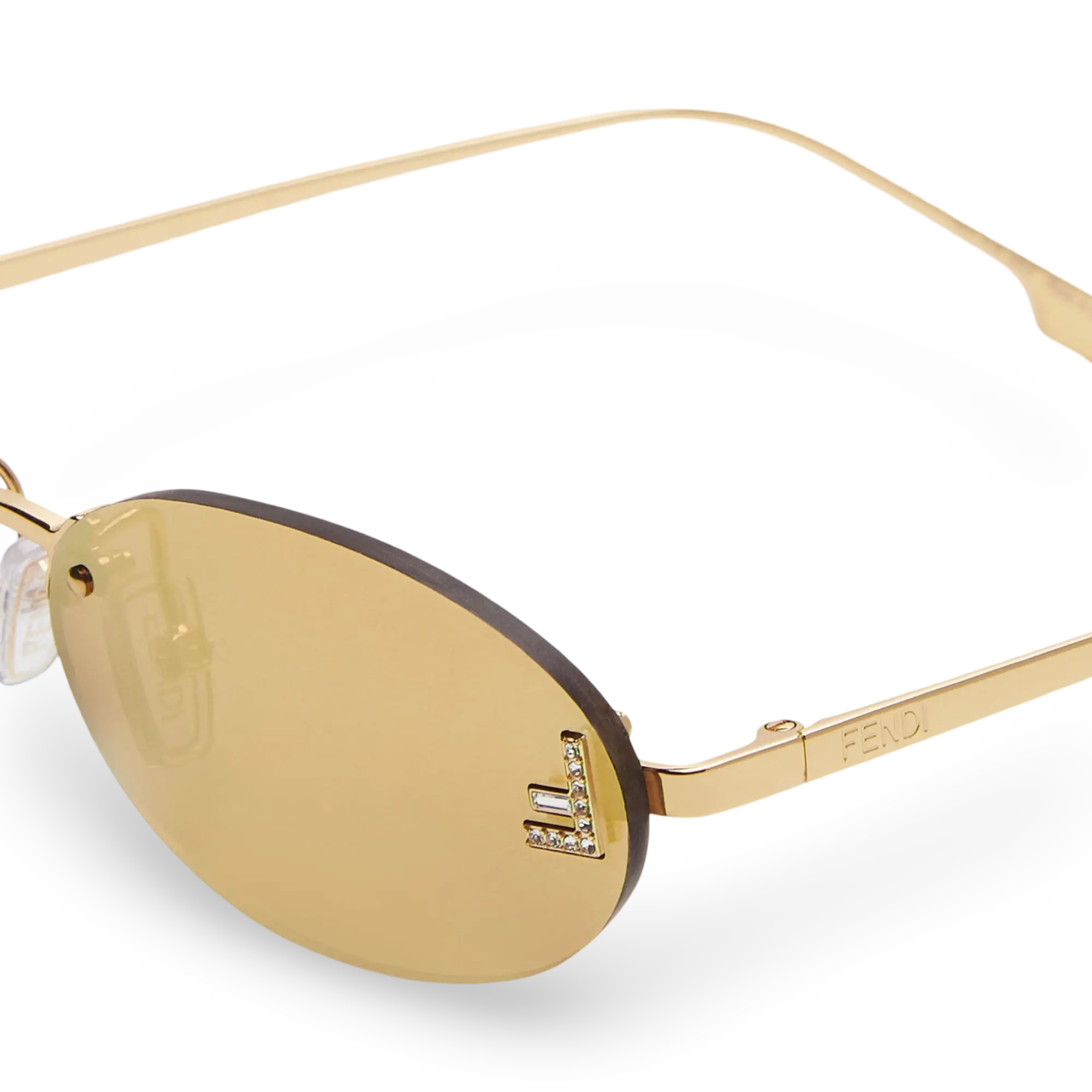 OCCHIALI DA SOLE OVALI ORO CON LENTI SPECCHIATE ORO - 54-15-135 MM
