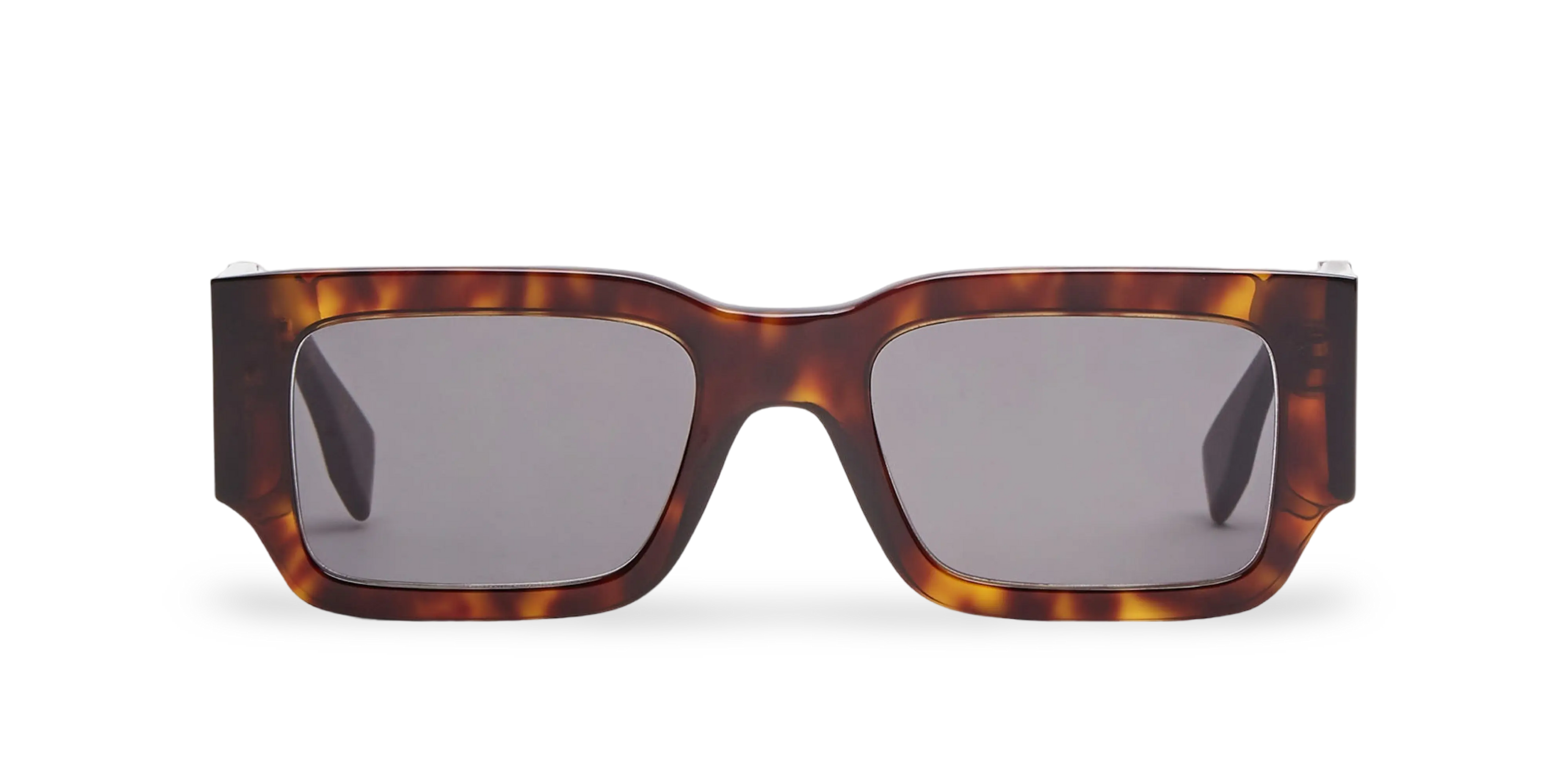 OCCHIALI DA SOLE RETTANGOLARI MARRONI EFFETTO TARTARUGATO - 51-20-150 MM