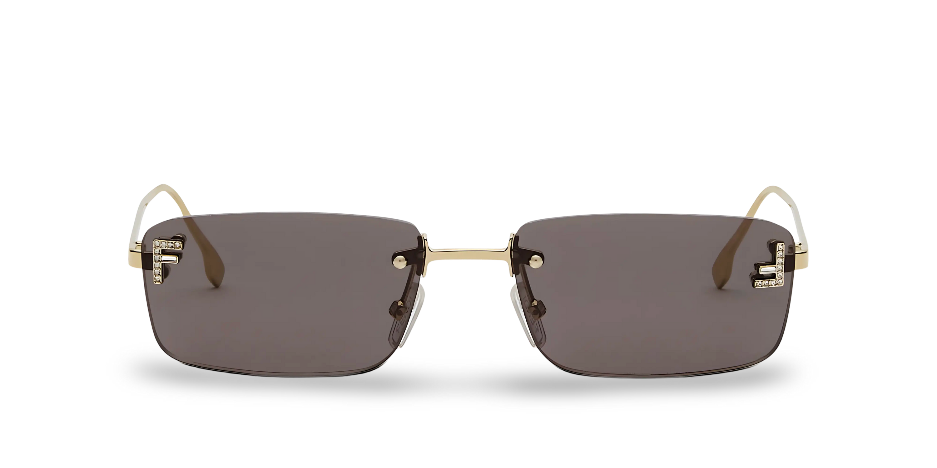 OCCHIALI DA SOLE RETTANGOLARI ORO GRIGIO SCURO - 54-16-135 MM
