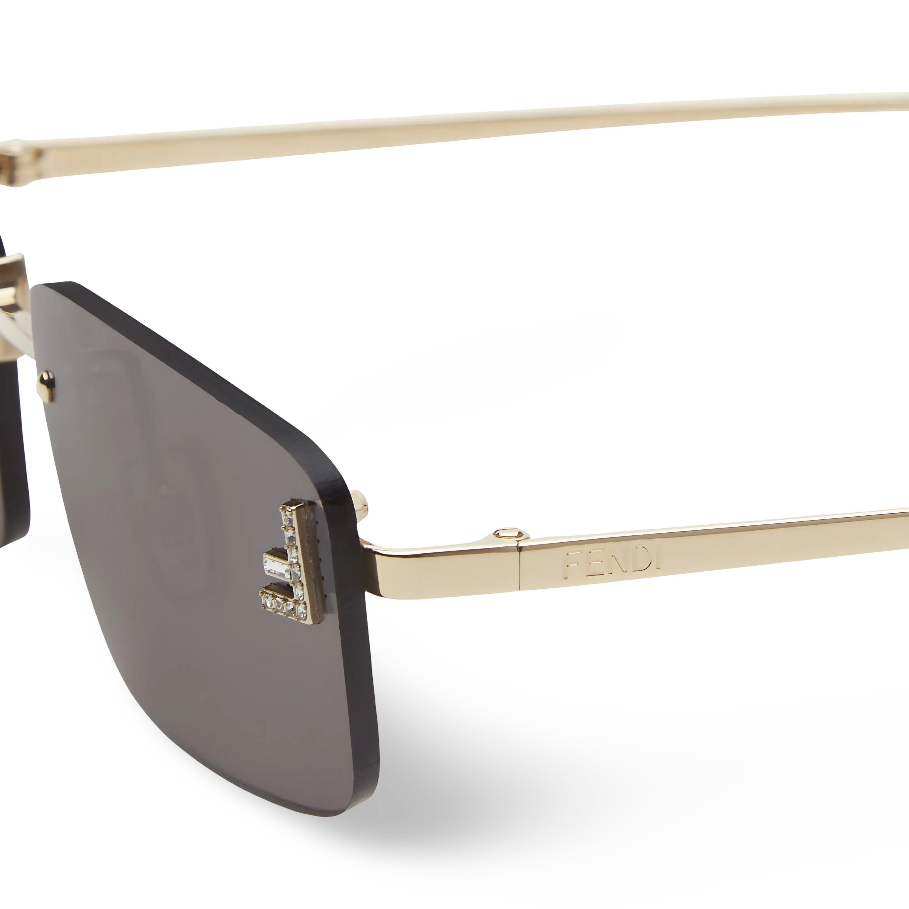 OCCHIALI DA SOLE RETTANGOLARI ORO GRIGIO SCURO - 54-16-135 MM