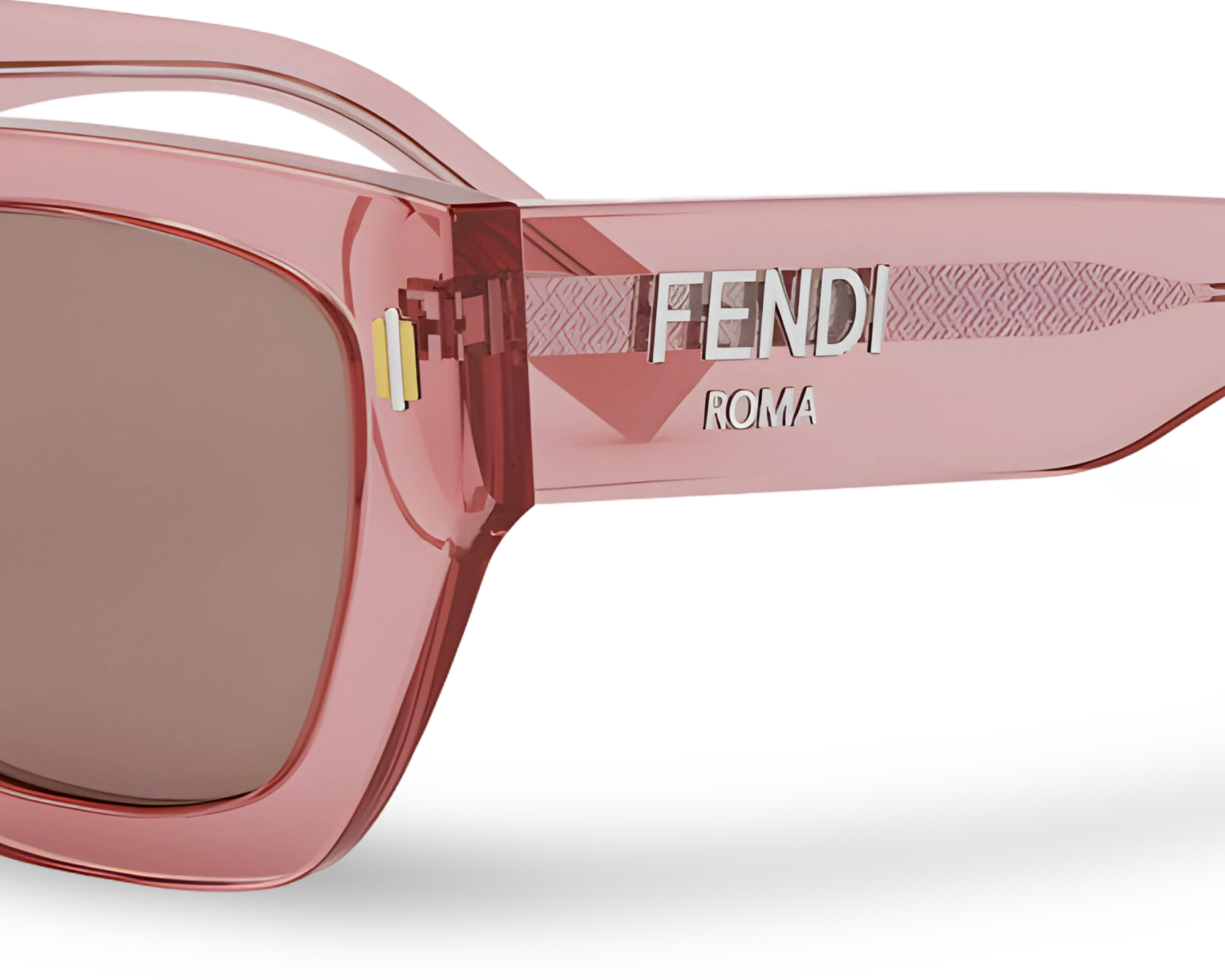 OCCHIALI DA SOLE RETTANGOLARI CORALLO TRASPARENTE - 53-20-145 MM