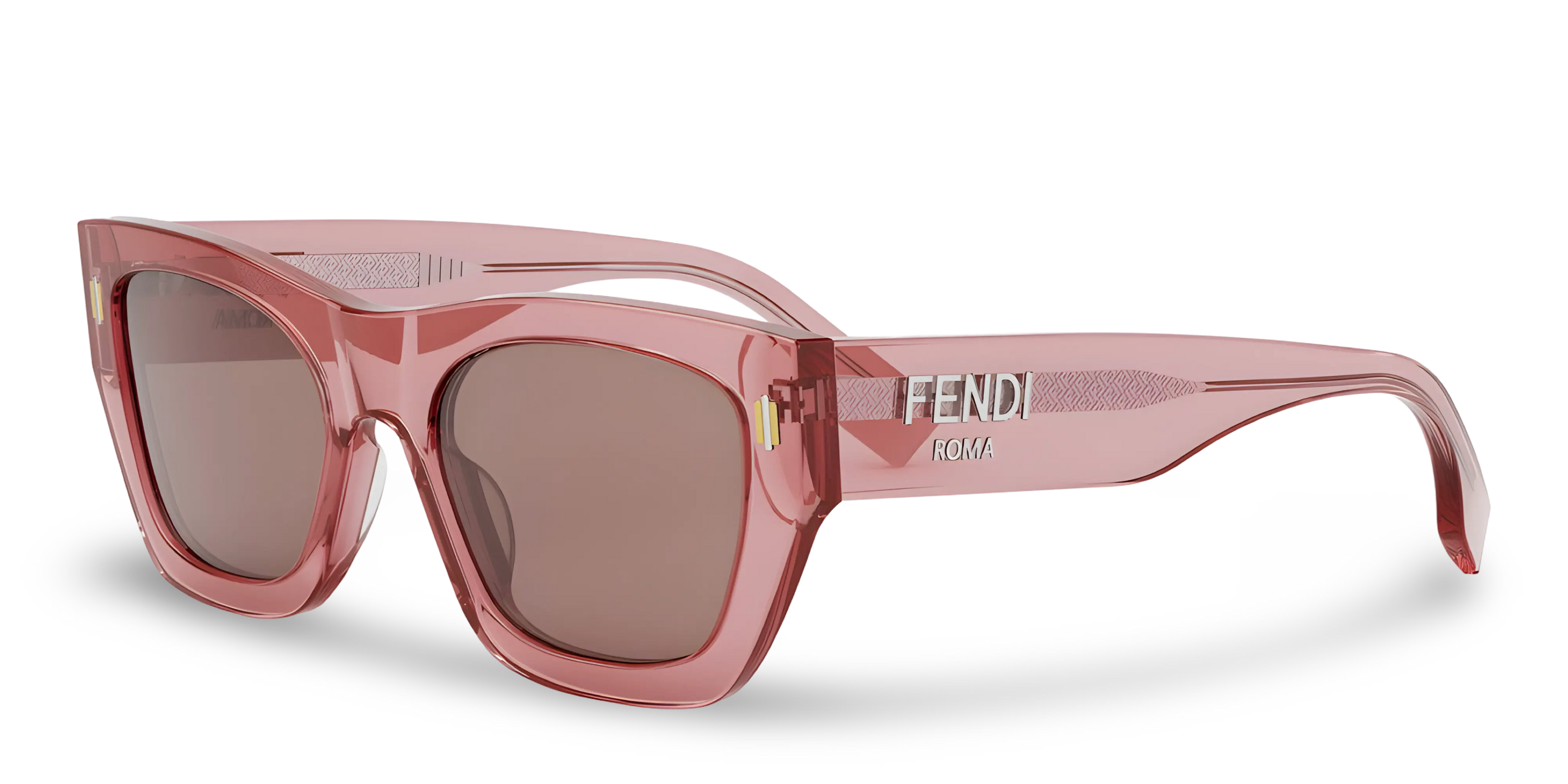 OCCHIALI DA SOLE RETTANGOLARI CORALLO TRASPARENTE - 53-20-145 MM