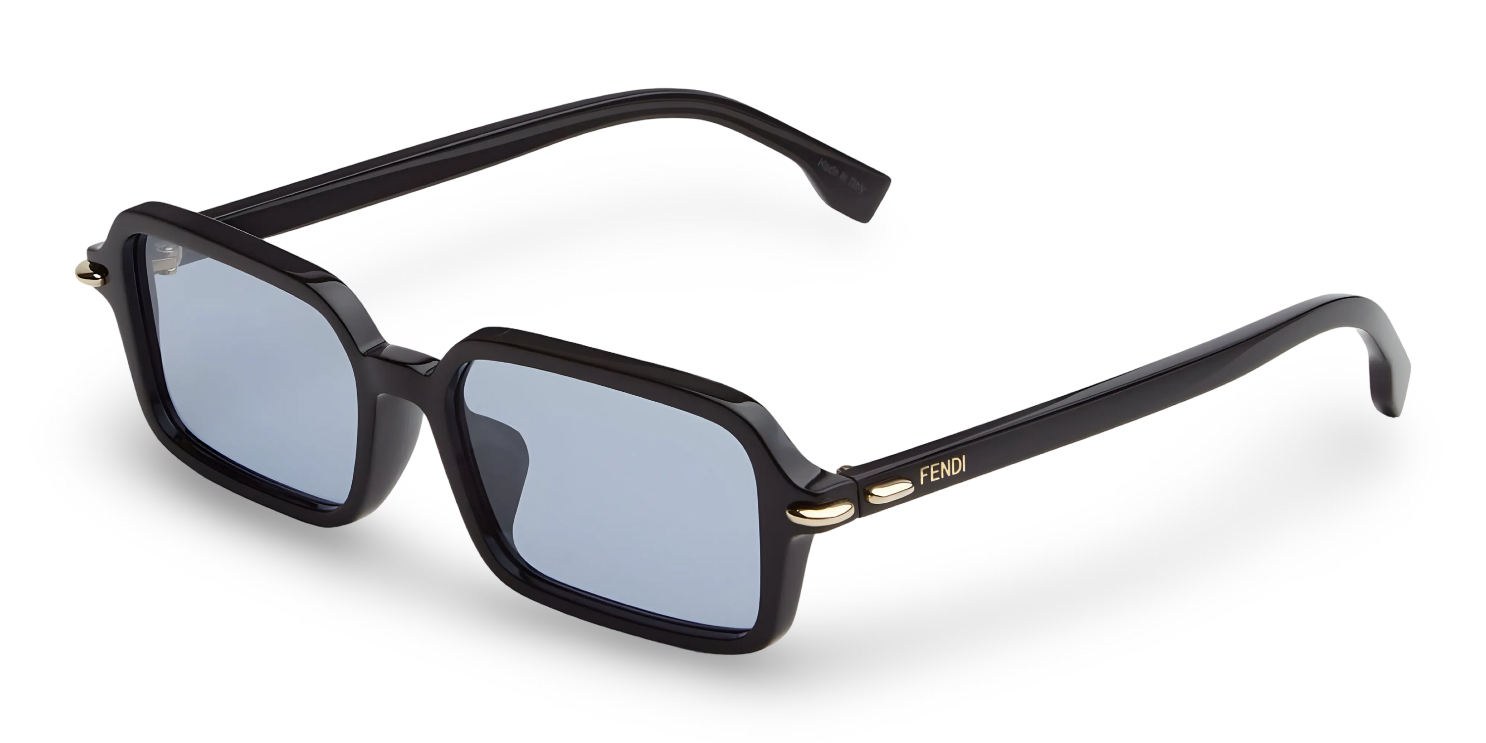 OCCHIALI DA SOLE RETTANGOLARI NERI - 51-17-140 MM