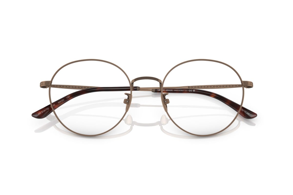 OCCHIALE DA VISTA UOMO | GIORGIO ARMANI AR 5131TD - 3335 BRONZO SPAZZOLATO - CALIBRO 54