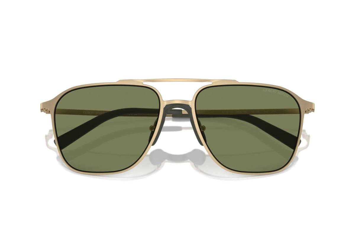 OCCHIALE DA SOLE UOMO | GIORGIO ARMANI AR 6110 - 30022A ORO PALLIDO OPACO - CALIBRO 58
