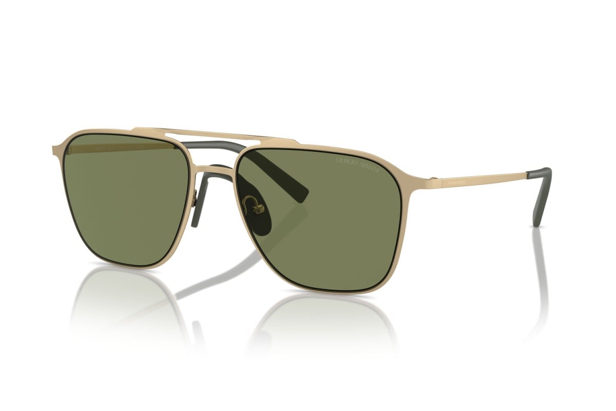 OCCHIALE DA SOLE UOMO | GIORGIO ARMANI AR 6110 - 30022A ORO PALLIDO OPACO - CALIBRO 58