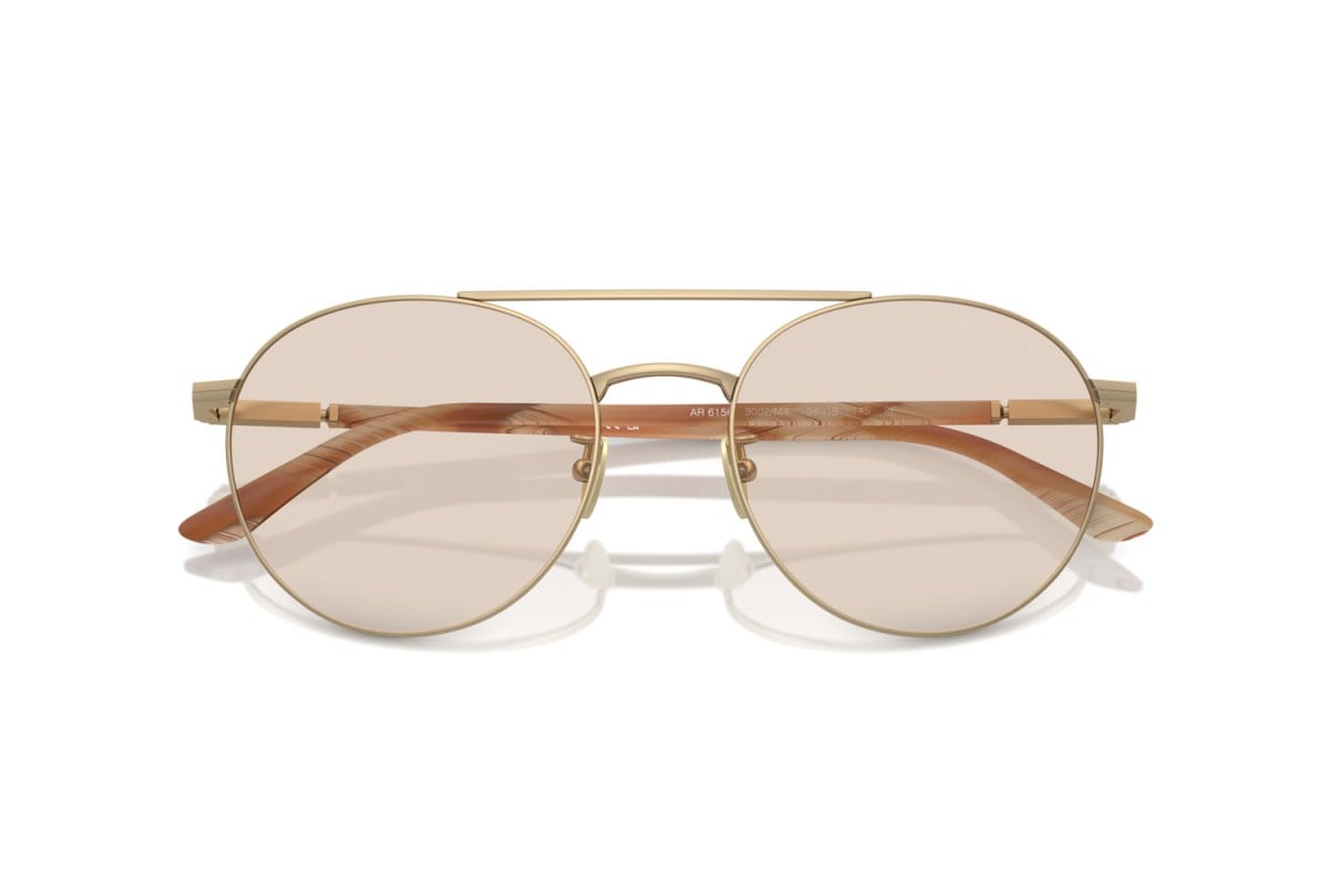 OCCHIALE DA SOLE UOMO | GIORGIO ARMANI AR 6156 - 3002M4 ORO PALLIDO OPACO - CALIBRO 54