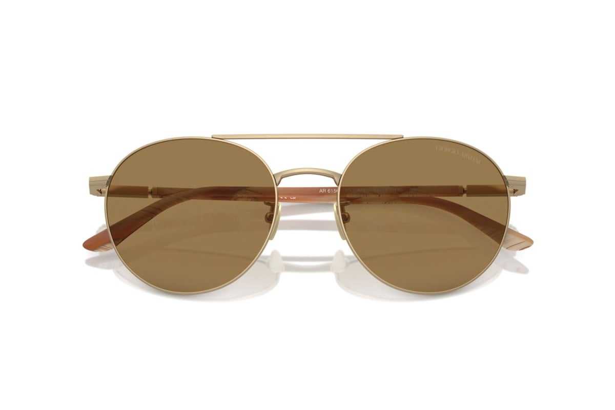 OCCHIALE DA SOLE UOMO | GIORGIO ARMANI AR 6156 - 3002M4 ORO PALLIDO OPACO - CALIBRO 54