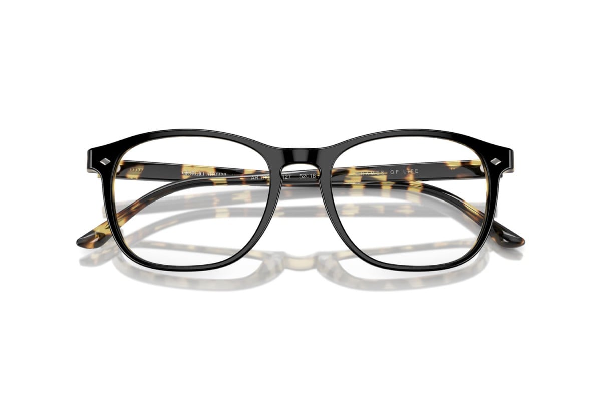 OCCHIALE DA VISTA UOMO | GIORGIO ARMANI AR 7003 - 6127 TOP NERO/AVANA - CALIBRO 52